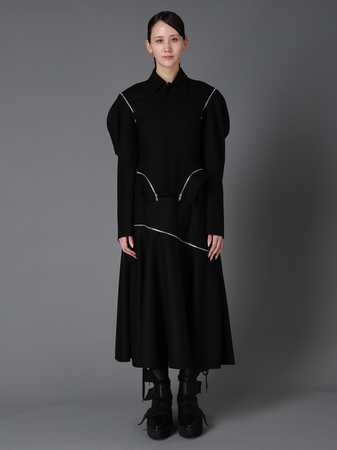 W/ SERGE ZIP PANEL BLOUSON(S Black): LIMI feu|THE SHOP YOHJI YAMAMOTO W/ SERGE ZIP PANEL BLOUSON(S Black): LIMI feu|THE SHOP YOHJI YAMAMOTO