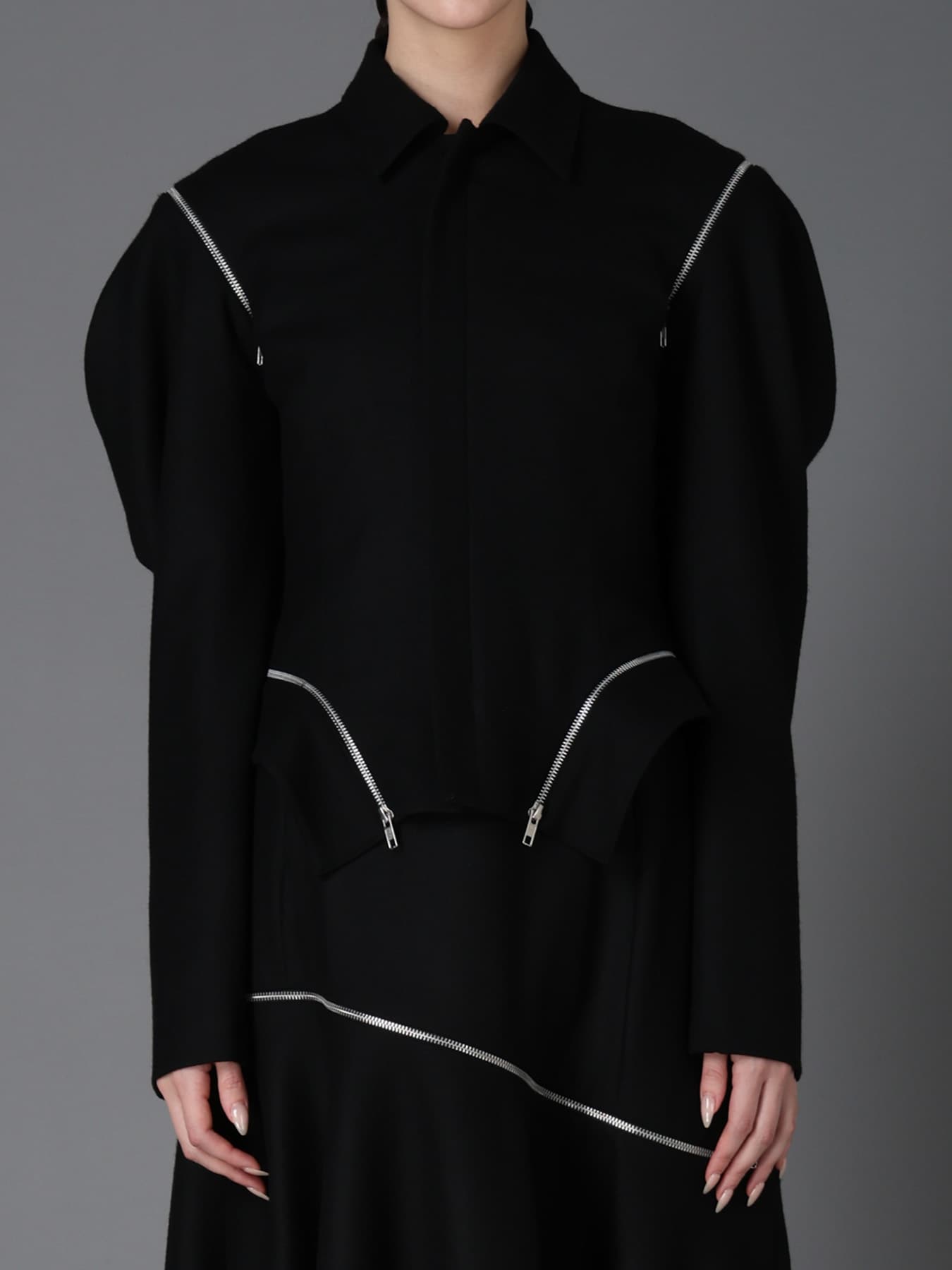 W/ SERGE  ZIP PANEL BLOUSON