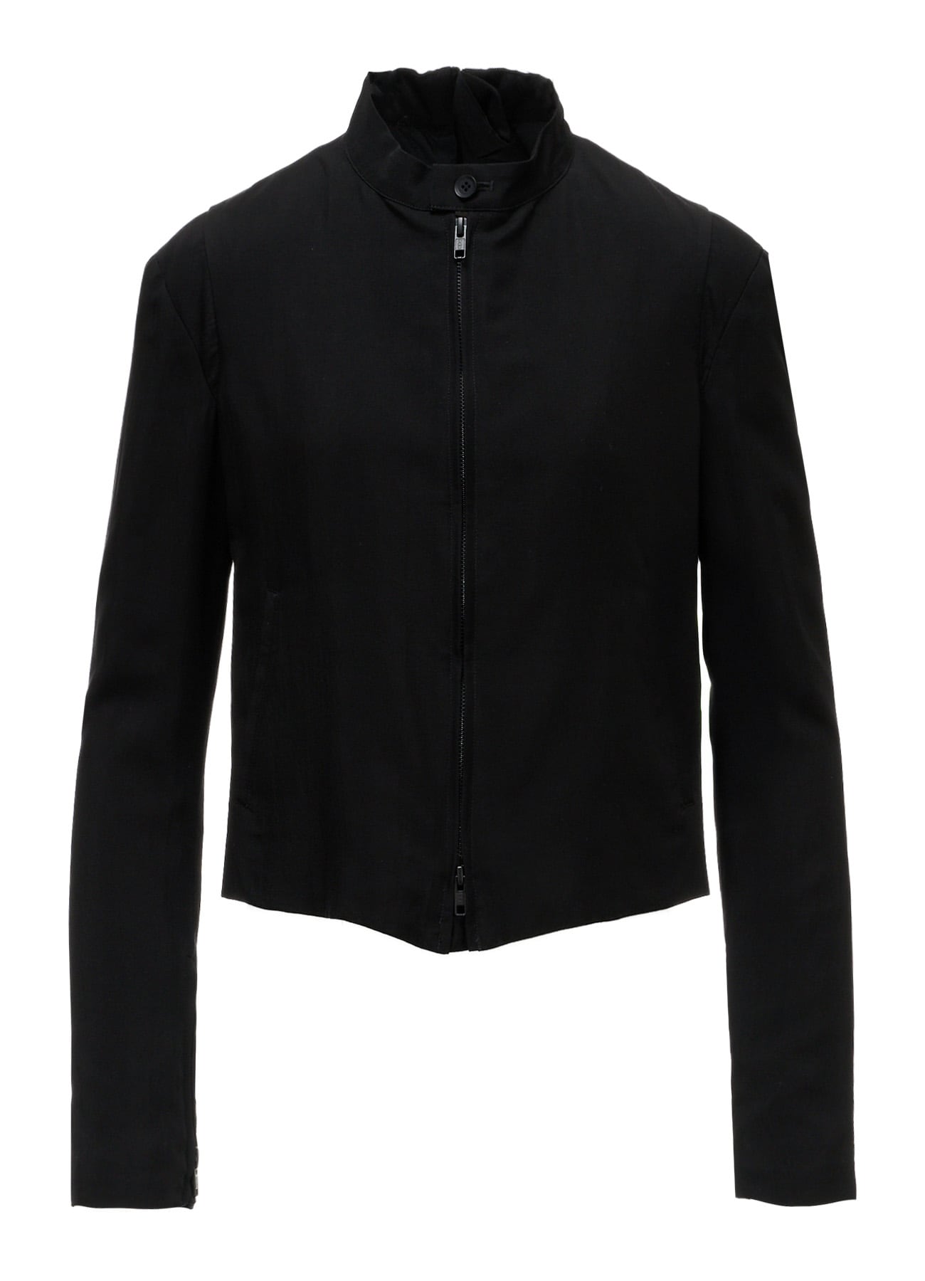 HIGH TWIST GABARDINE GUSSETED STAND COLLAR BLOUSON