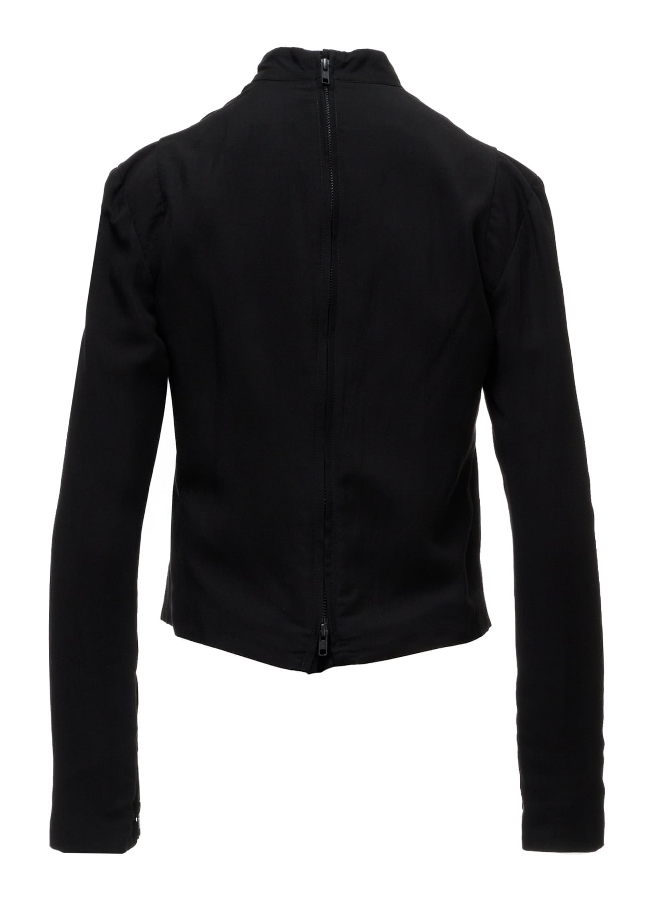HIGH TWIST GABARDINE GUSSETED STAND COLLAR BLOUSON
