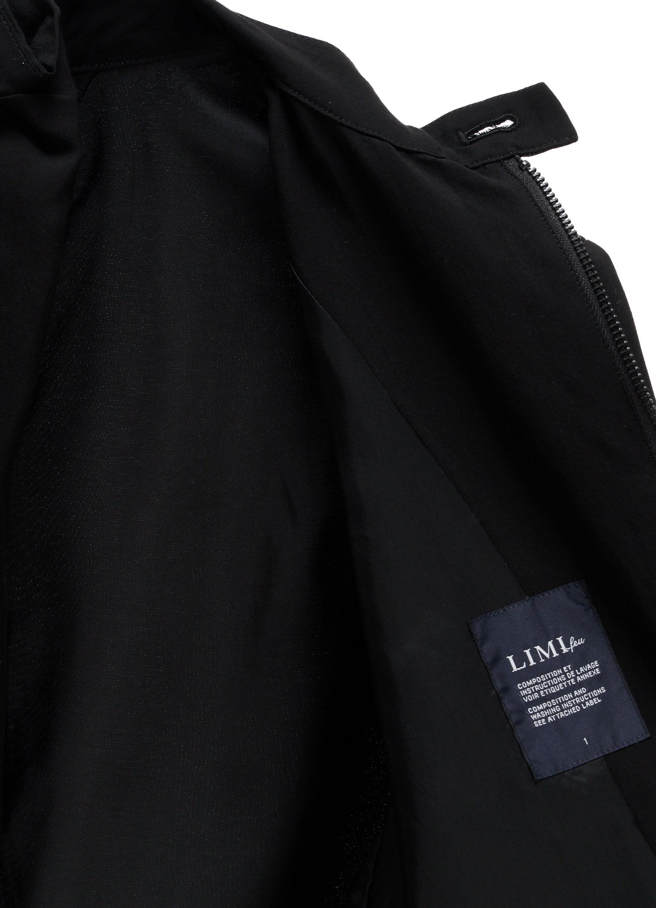 HIGH TWIST GABARDINE GUSSETED STAND COLLAR BLOUSON