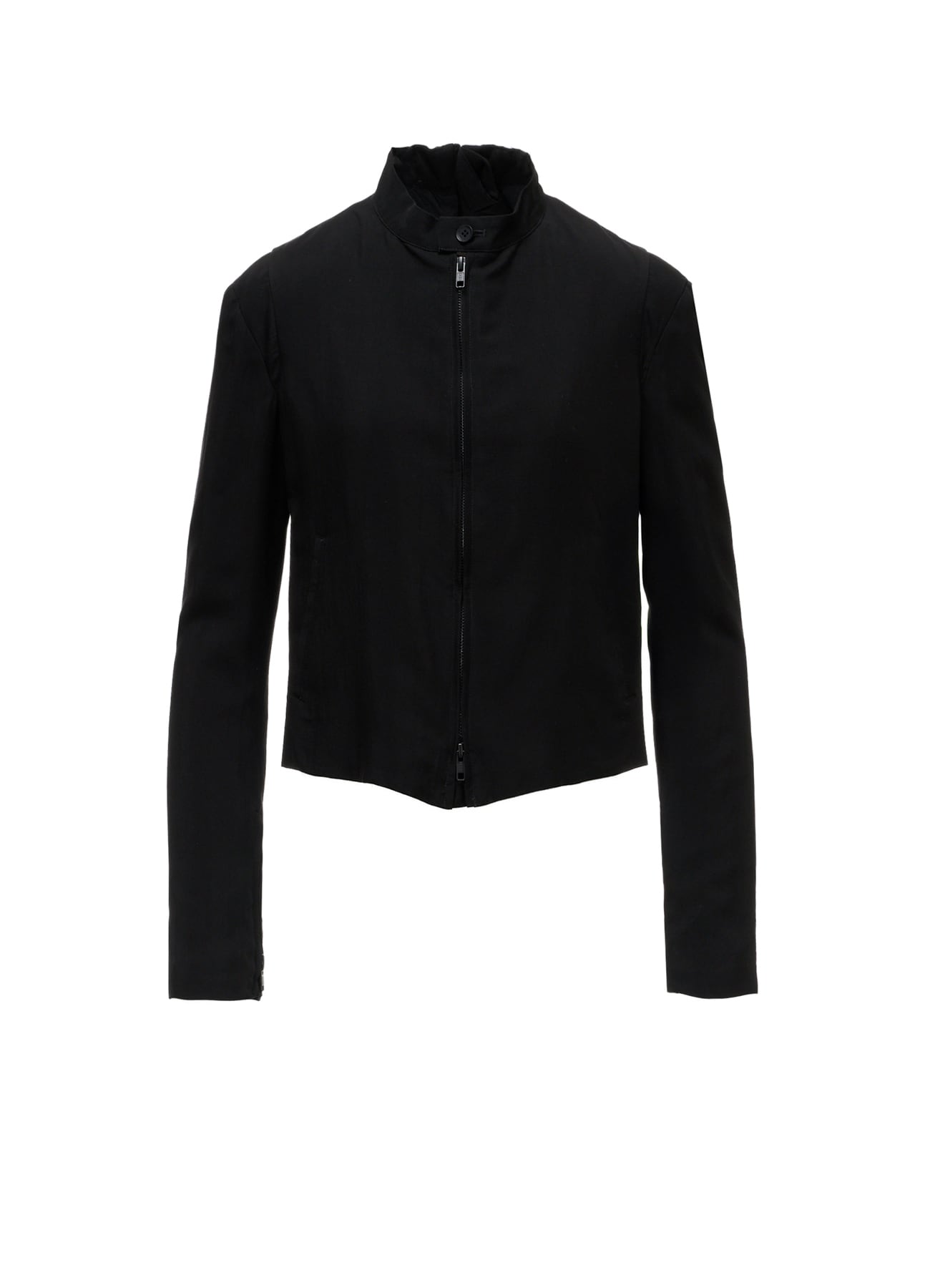HIGH TWIST GABARDINE GUSSETED STAND COLLAR BLOUSON