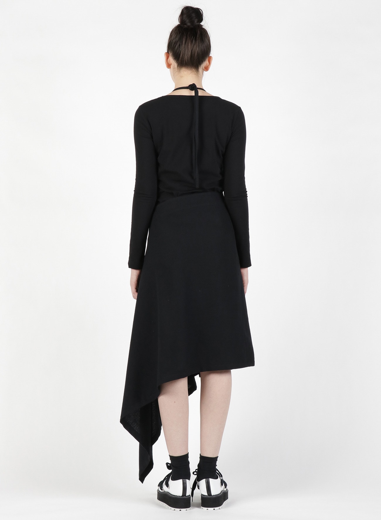 Light Serge Apron Dress(S Black): Vintage 1.1｜THE SHOP YOHJI YAMAMOTO