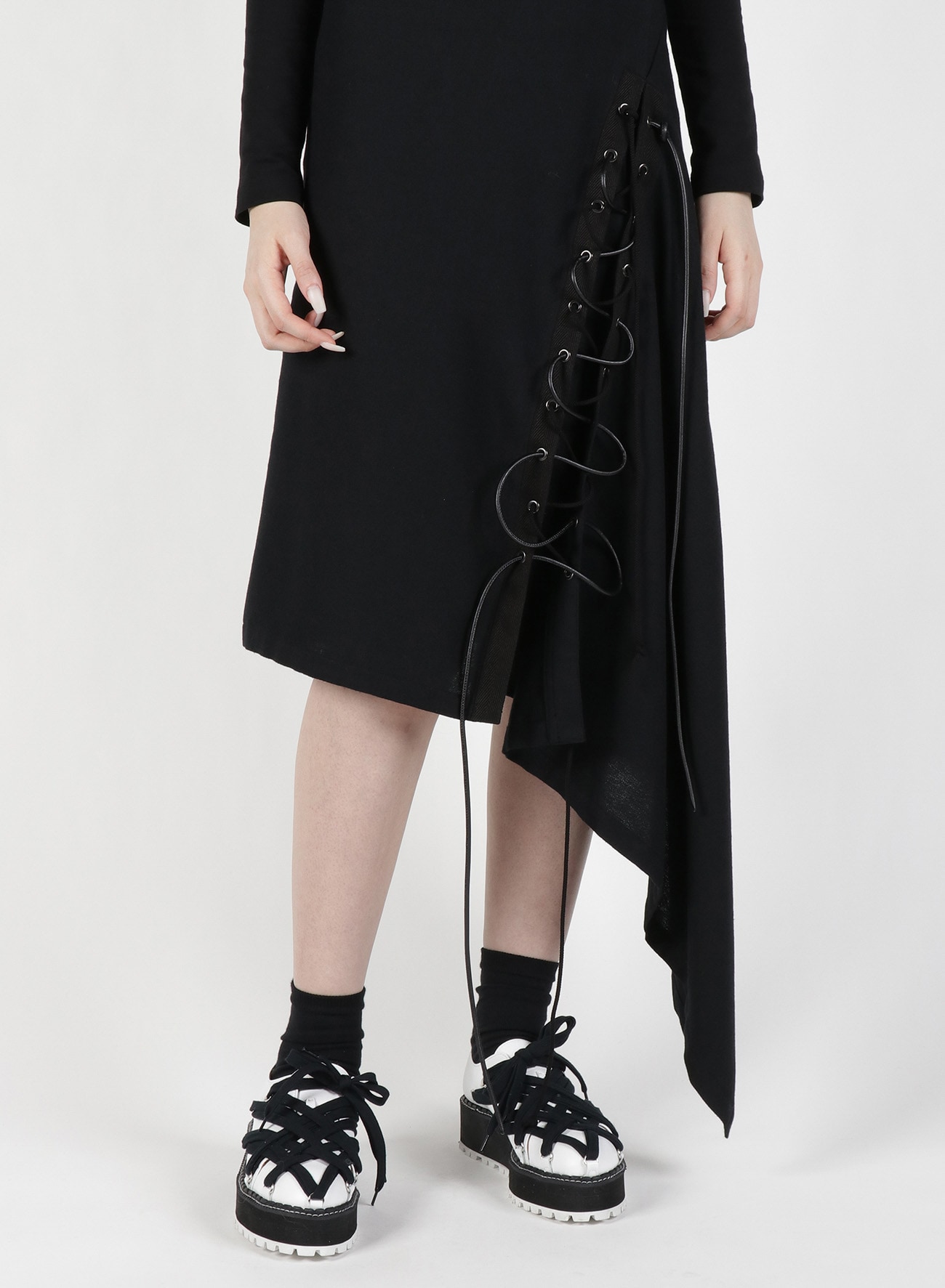 Light Serge Apron Dress(S Black): Vintage 1.1｜THE SHOP YOHJI YAMAMOTO