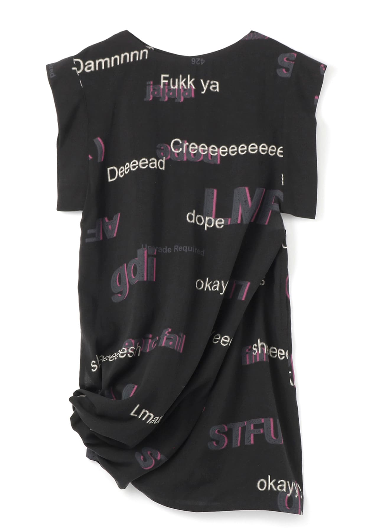 Net Slang Print B Cross Side Dress(S Black): Vintage 1.1｜THE SHOP 