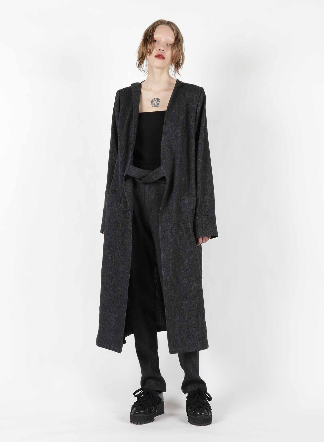 Li/W Herringbone Back Cross Tape Jacket(S Charcoal): Vintage｜THE