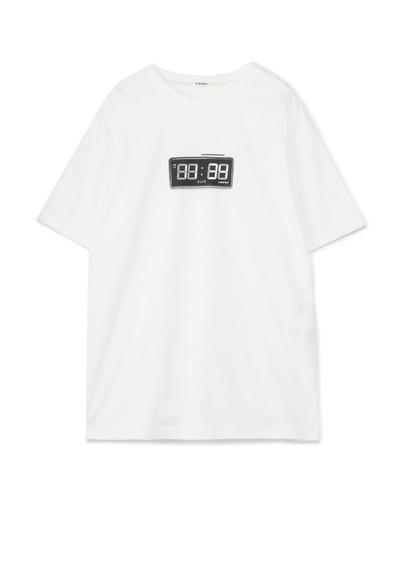 Clock Print Oversized T-Shirt