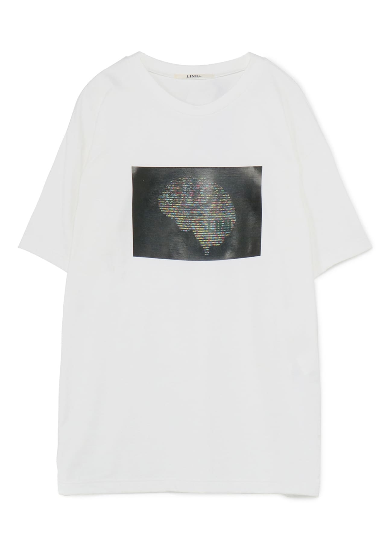 Ascii Brain Print Oversized T-Shirt(S White): Vintage 1.1｜THE 