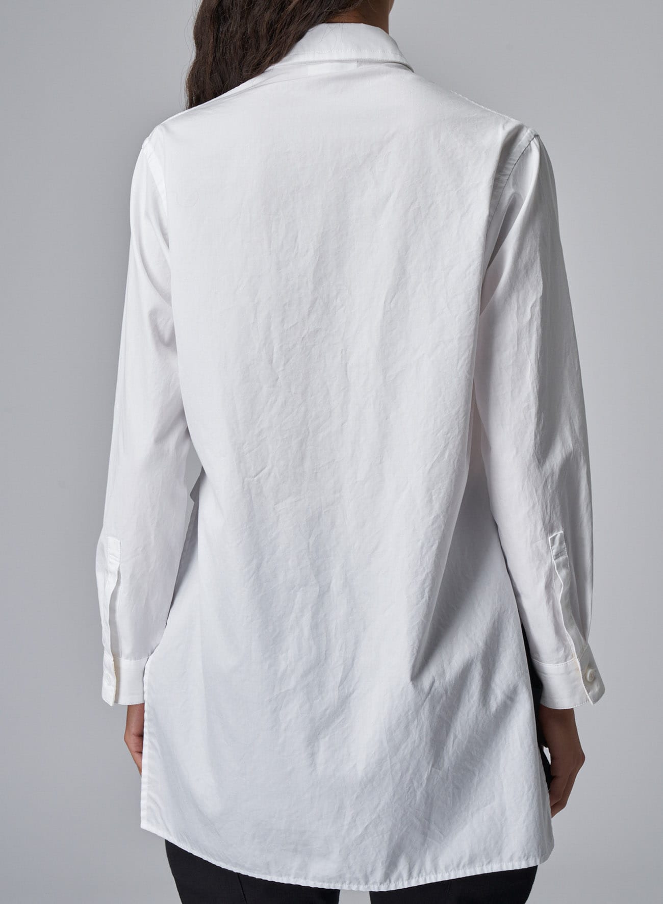 C/BROAD FRONT SLEEVE CURVE SHIRT(S white): Vintage 1.1｜THE SHOP 