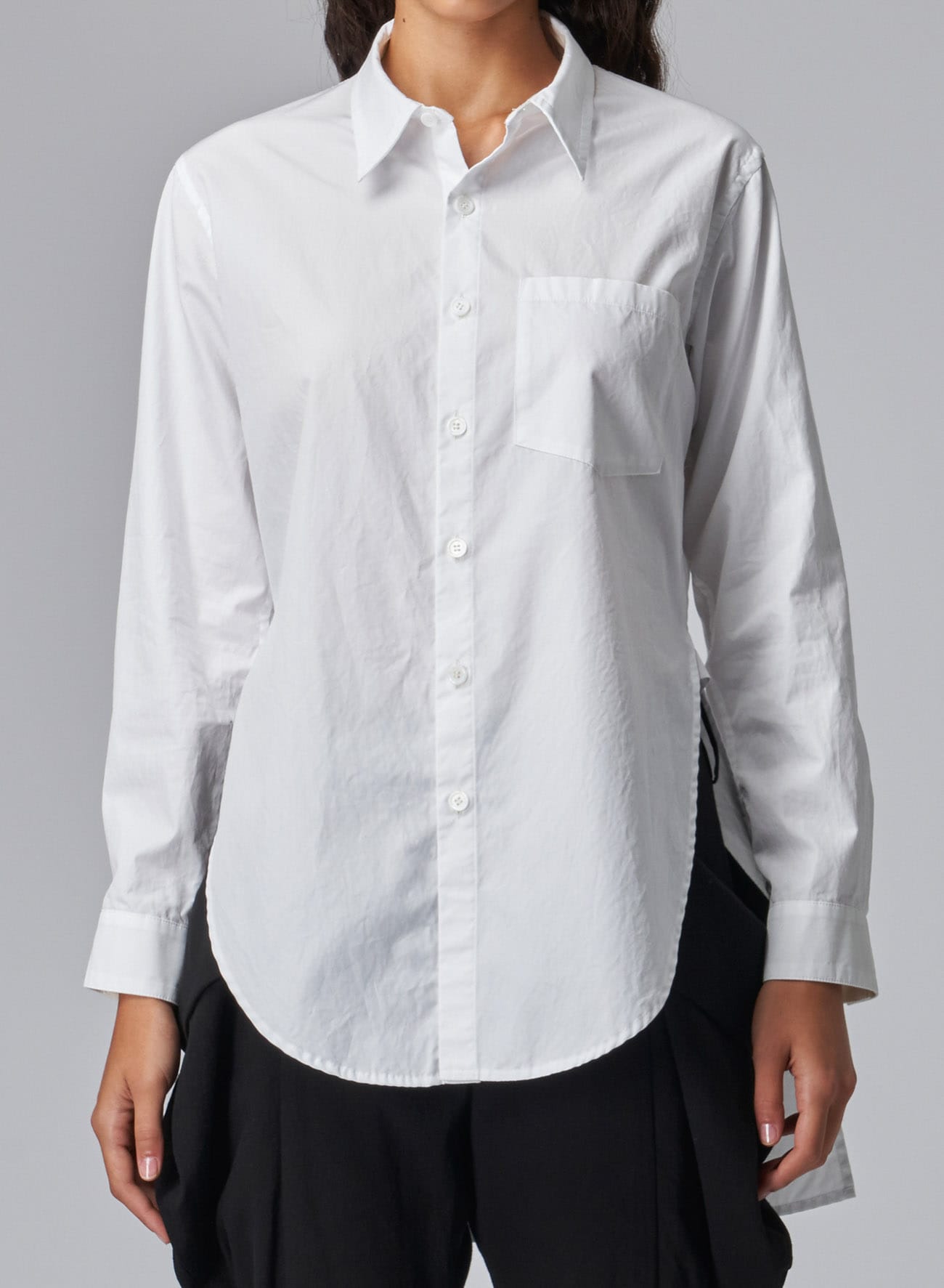 C/BROAD FRONT SLEEVE CURVE SHIRT(S white): Vintage 1.1｜THE SHOP 