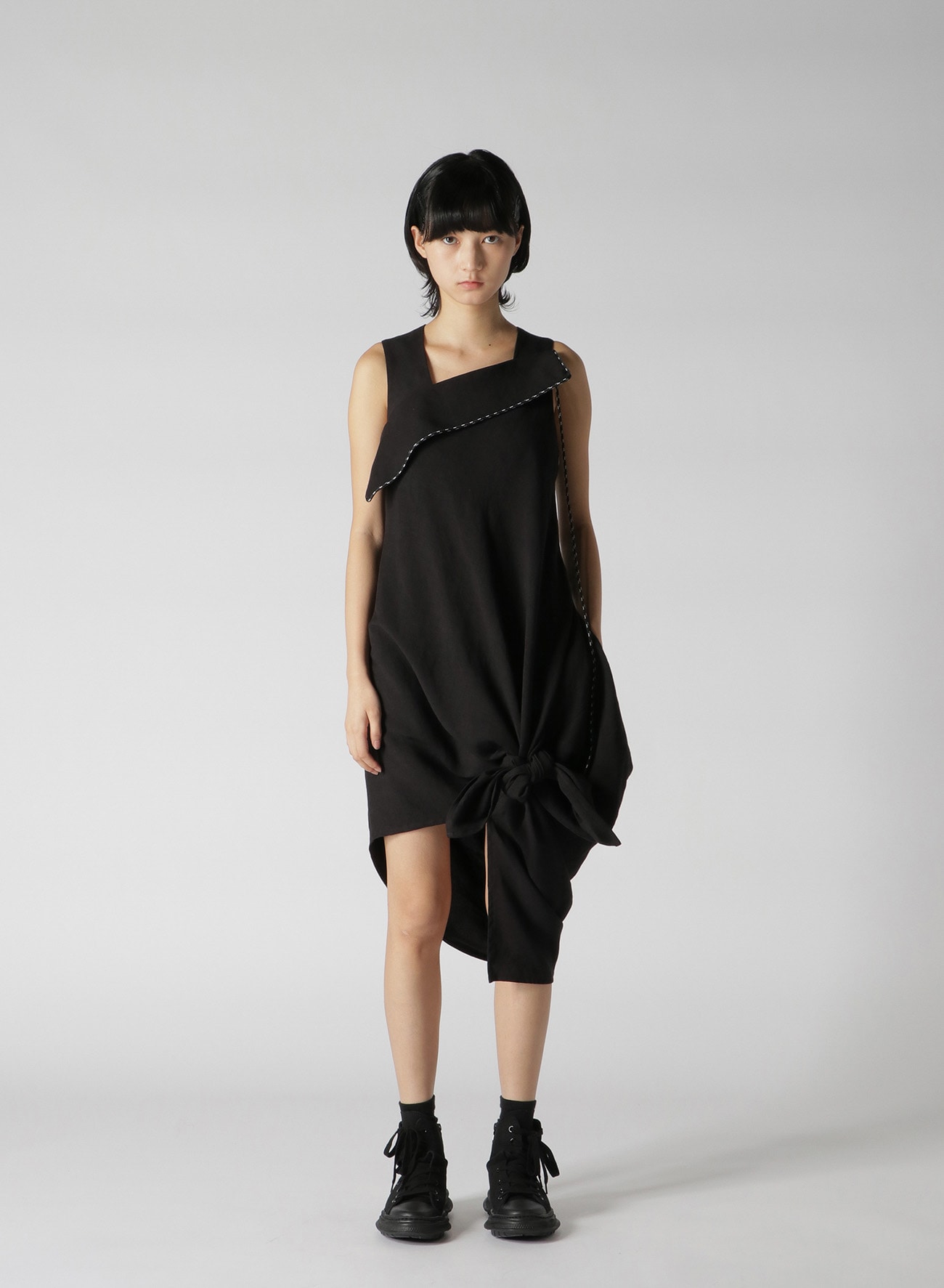 LI/RY CANVAS TIED HEM DRESS