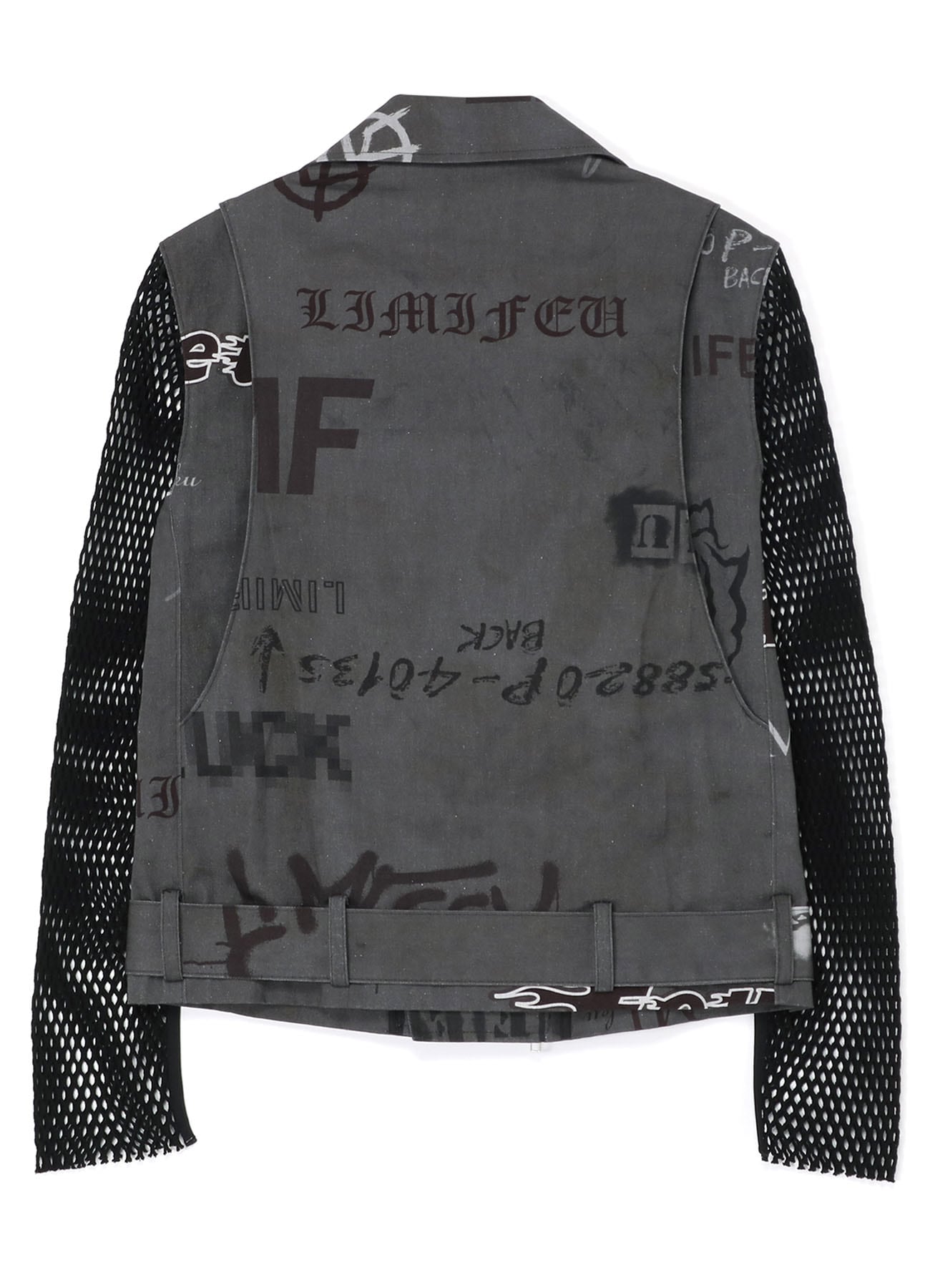 LIMI LOGO COLLAGE PT NET SLEEVES RIDERS JKT(S gray): Vintage 1.1 