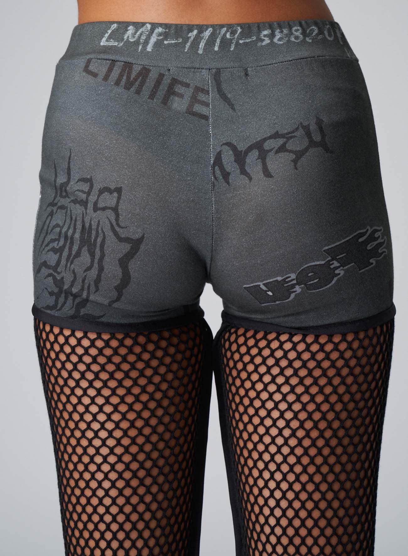 LIMI LOGO PT B+C MESH COMBI NET LEGGINGS