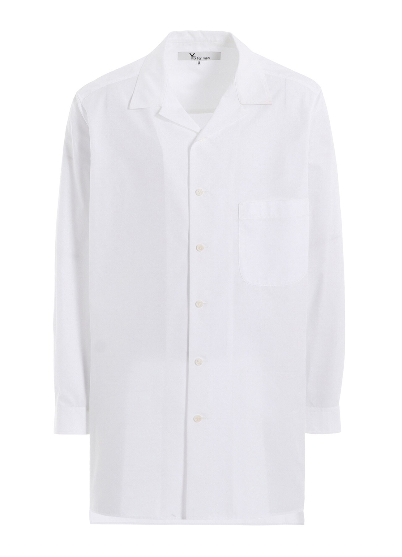 100/2 BROAD OPEN COLLAR SHIRT WITH LEFT CHEST POCKET
