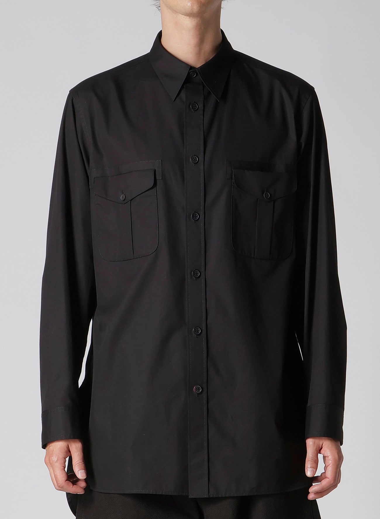 100/2 BROAD SHIRT WITH DOUBLE CHEST PATCH POCKETS
