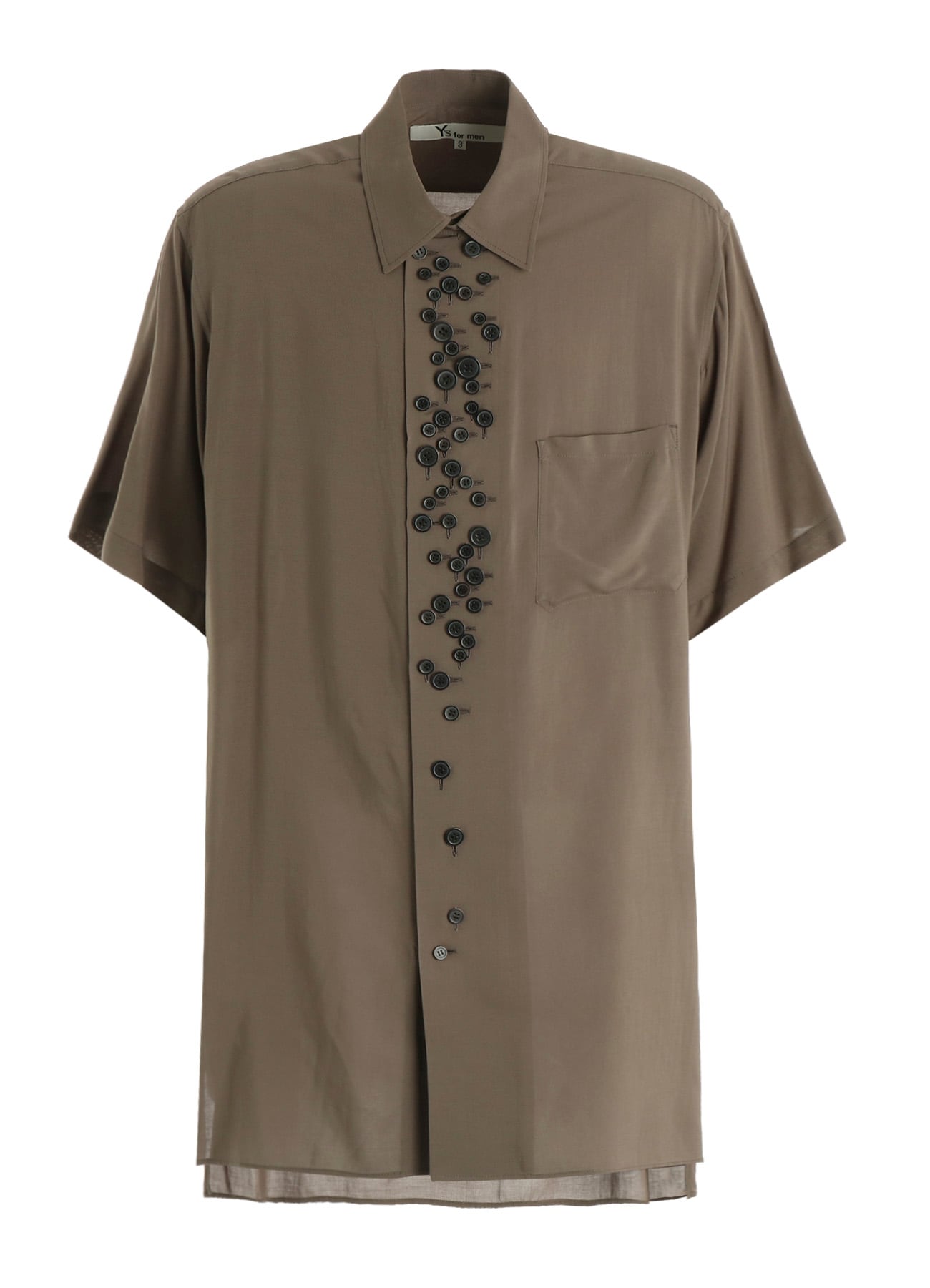 RAYON SHORT SLEEVE SHIRT WITH MANY BUTTONS