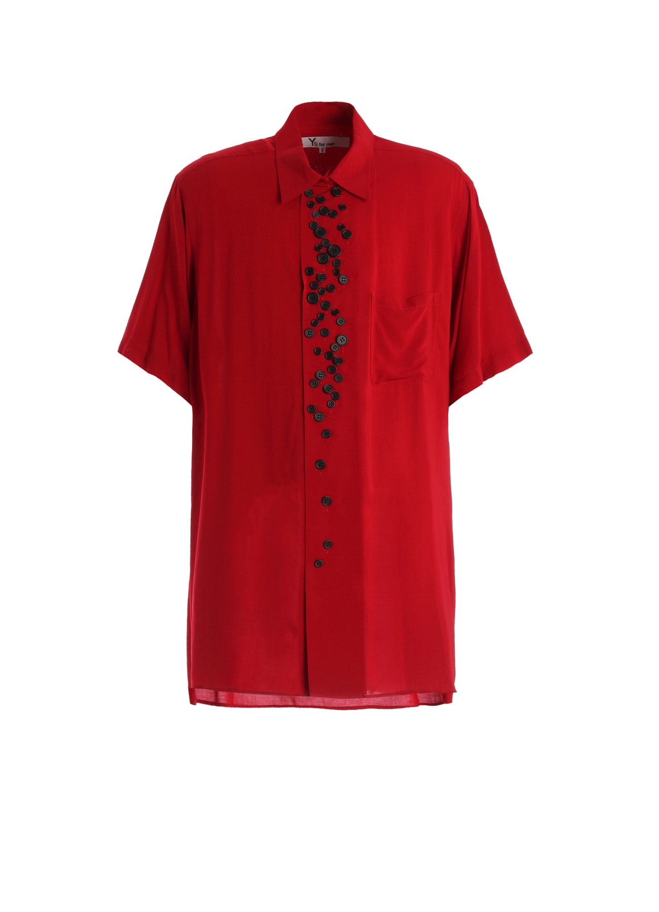 RAYON SHORT SLEEVE SHIRT WITH MANY BUTTONS