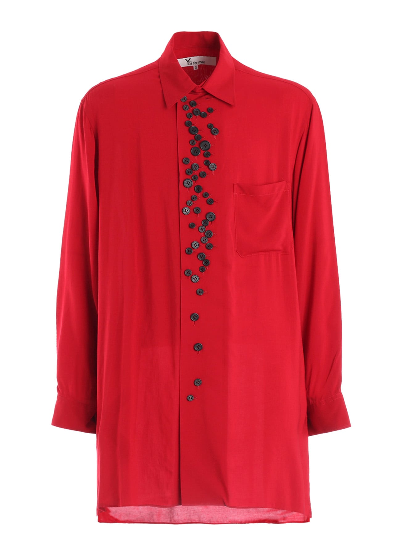 RAYON LONG SLEEVE SHIRT WITH MANY BUTTONS