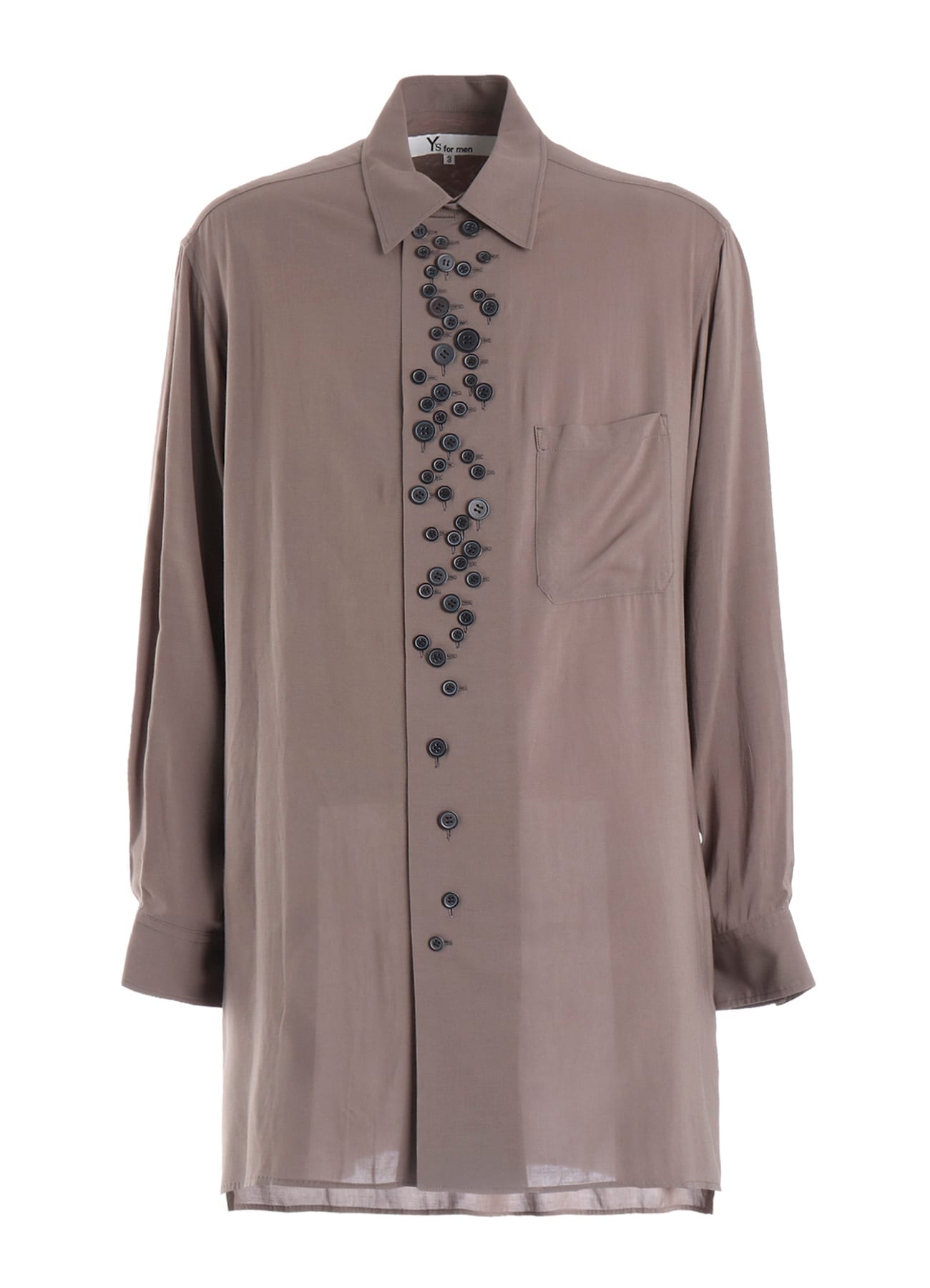 RAYON LONG SLEEVE SHIRT WITH MANY BUTTONS
