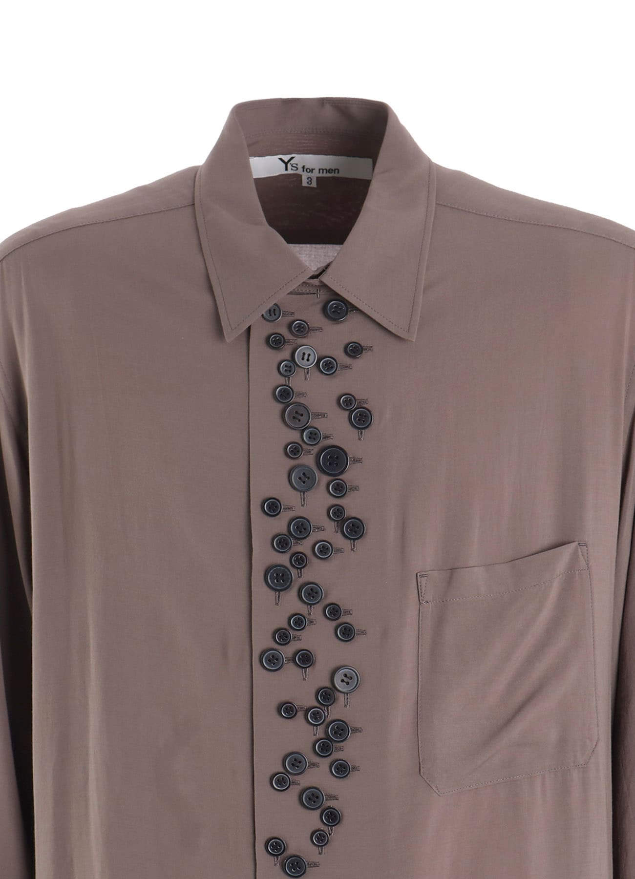 RAYON LONG SLEEVE SHIRT WITH MANY BUTTONS