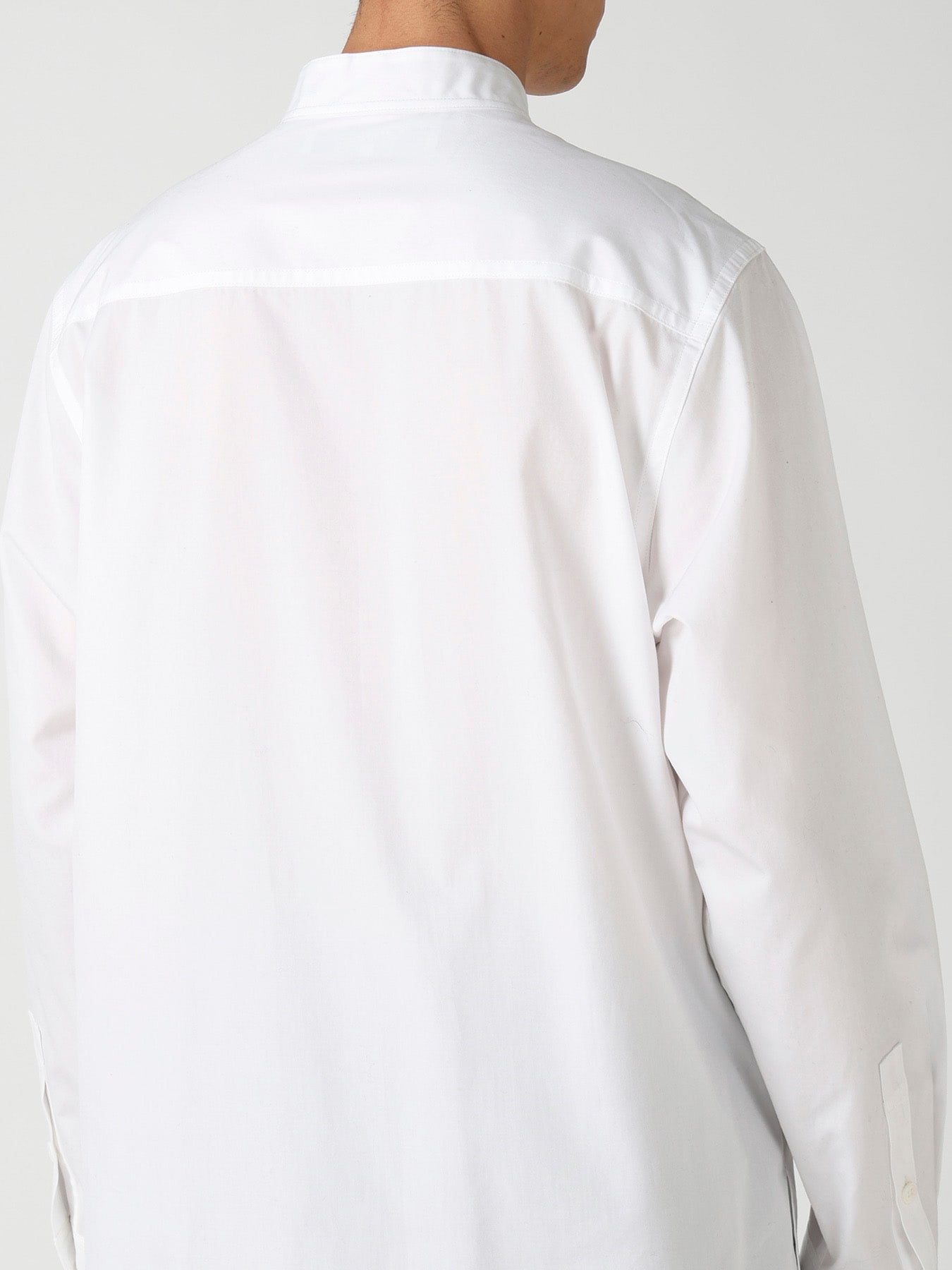 CHEST PANEL STAND-COLLAR SHIRT