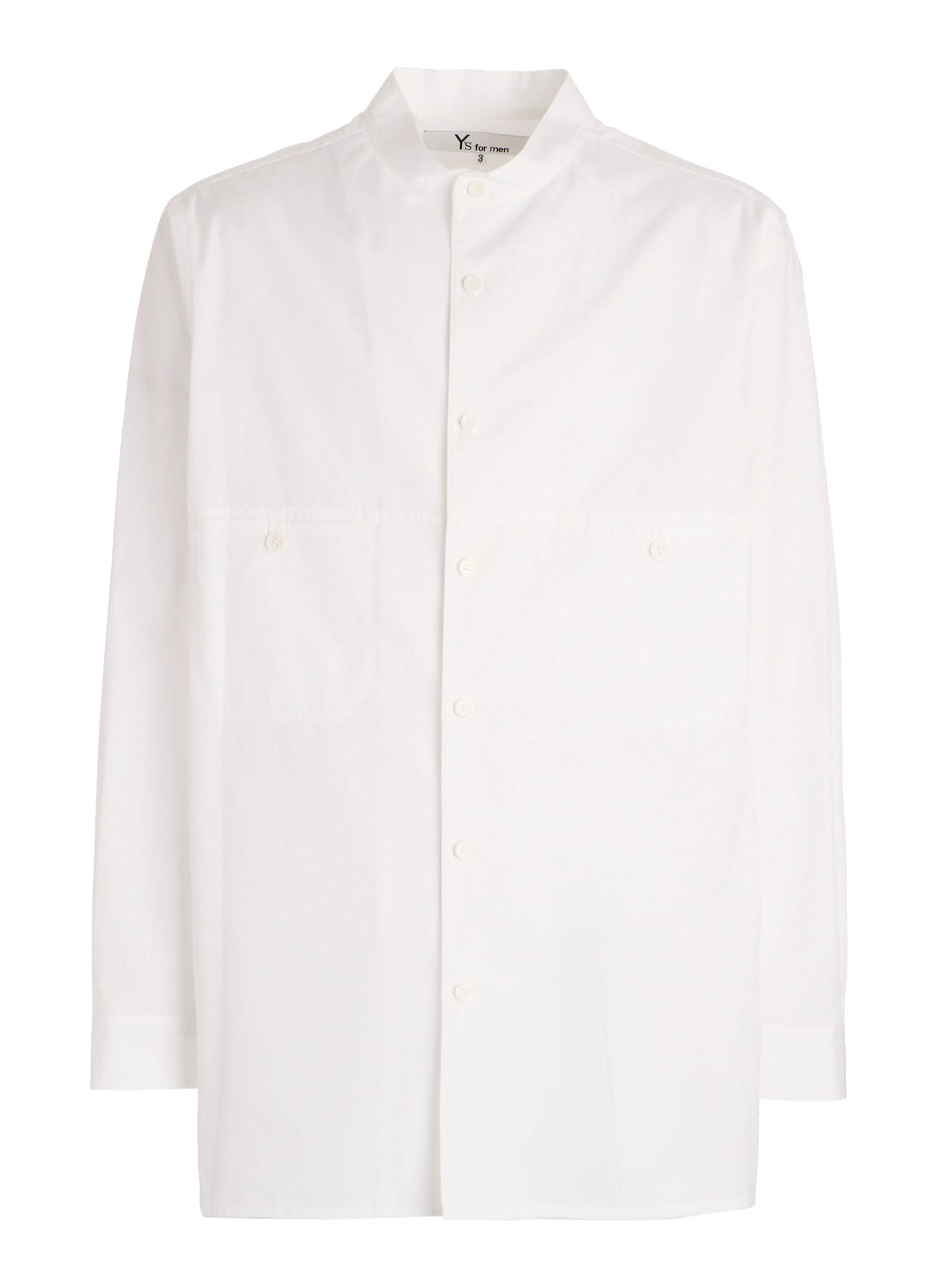 CHEST PANEL STAND-COLLAR SHIRT