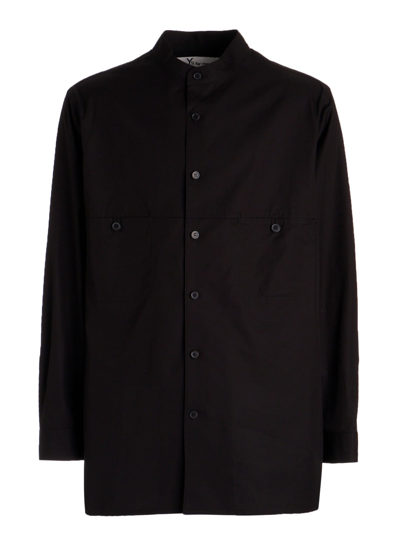 CHEST PANEL STAND-COLLAR SHIRT