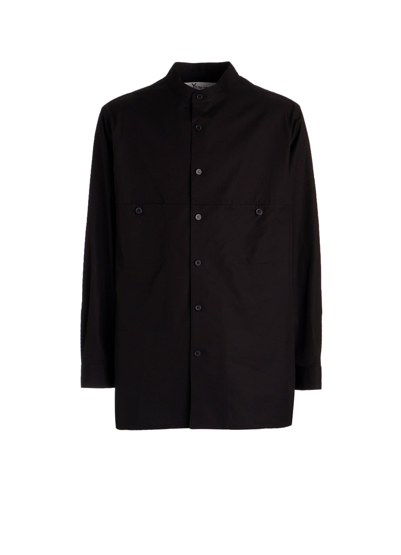 CHEST PANEL STAND-COLLAR SHIRT