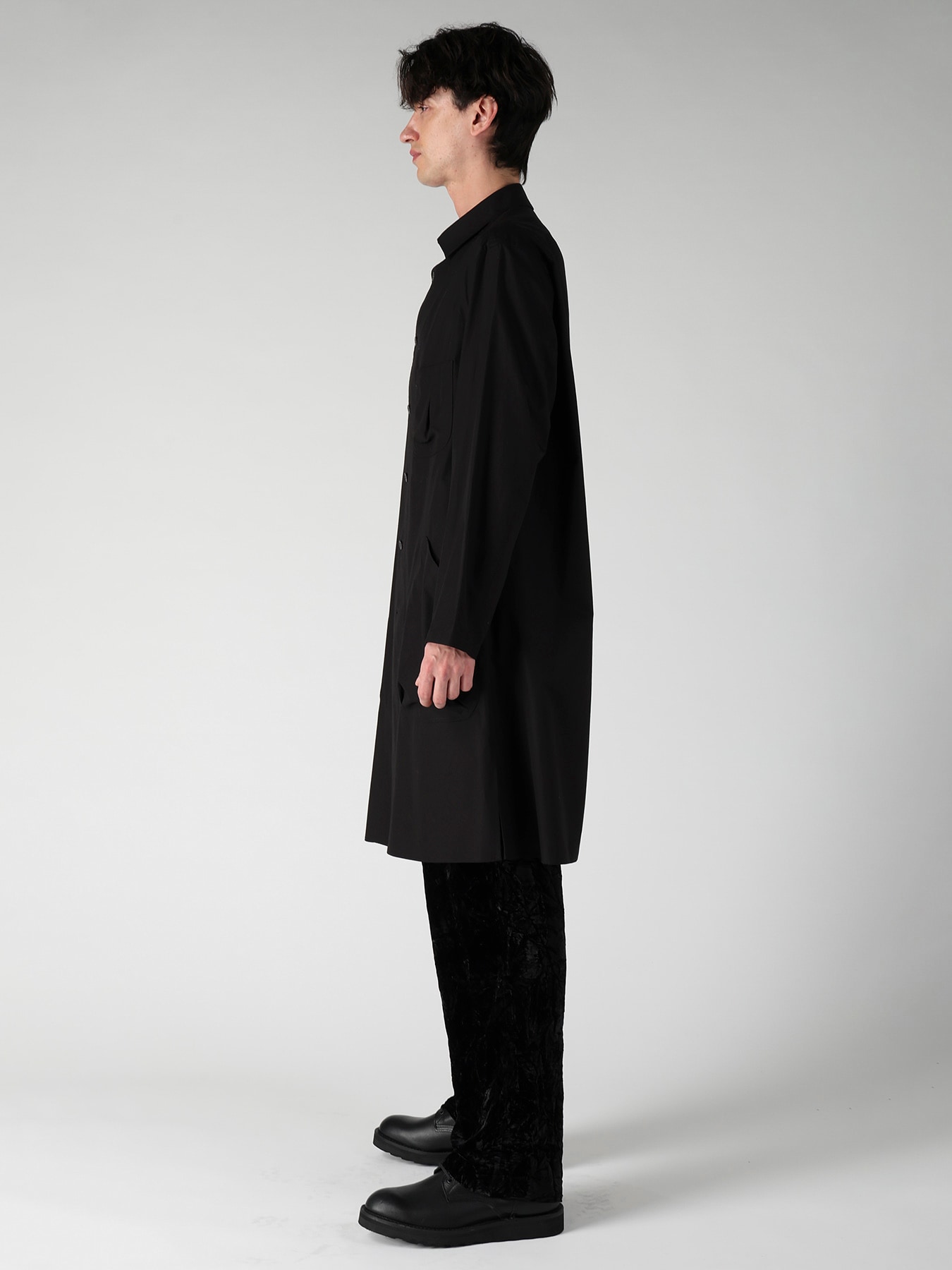 FRONT-POCKET LONG SHIRT