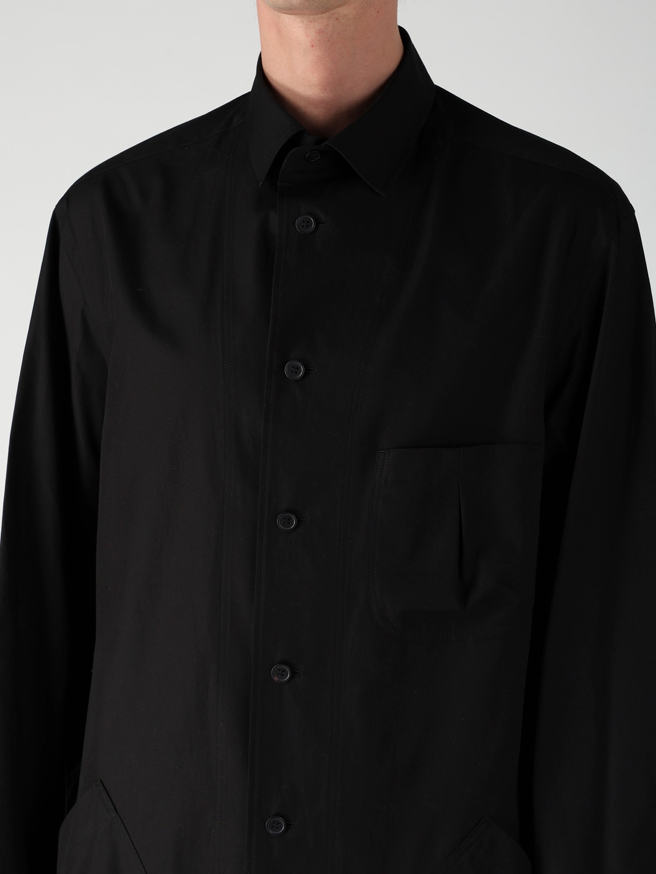 FRONT-POCKET LONG SHIRT