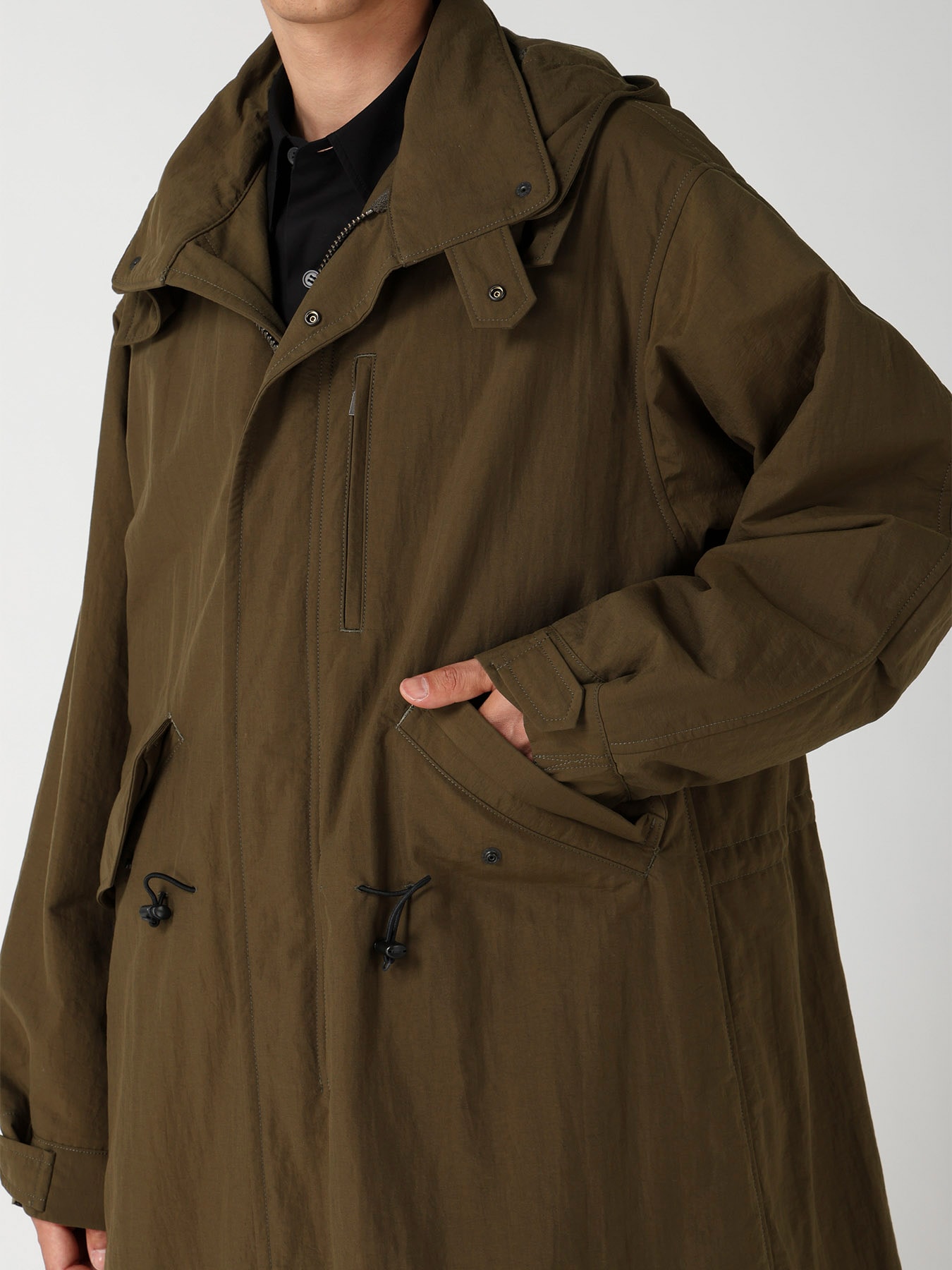 NYLON TASLAN MOD COAT WITH THINSULATE