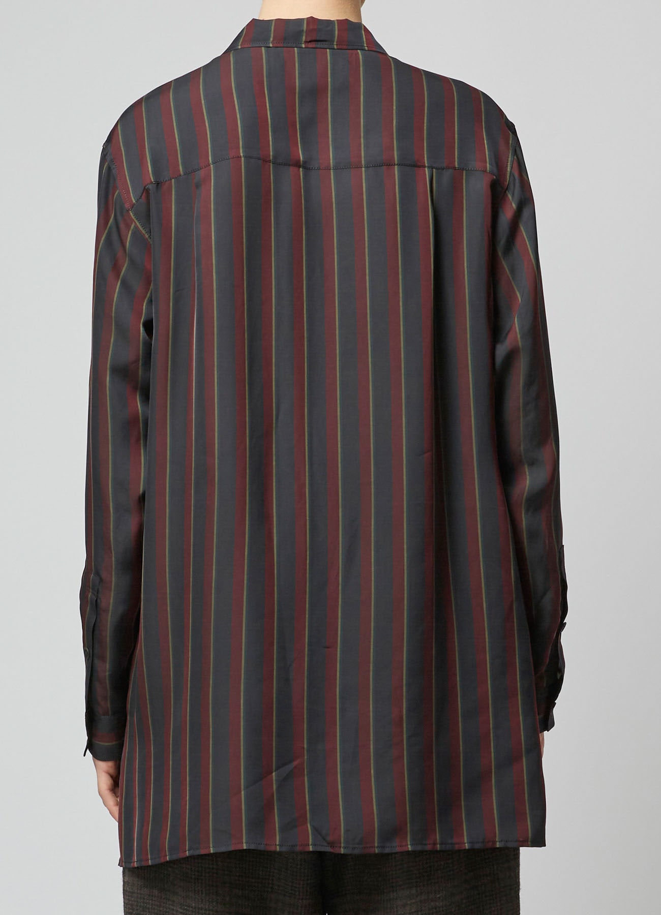 CUPRA STRIPE PIGMENT BLOUSE WITH FLAP POCKET