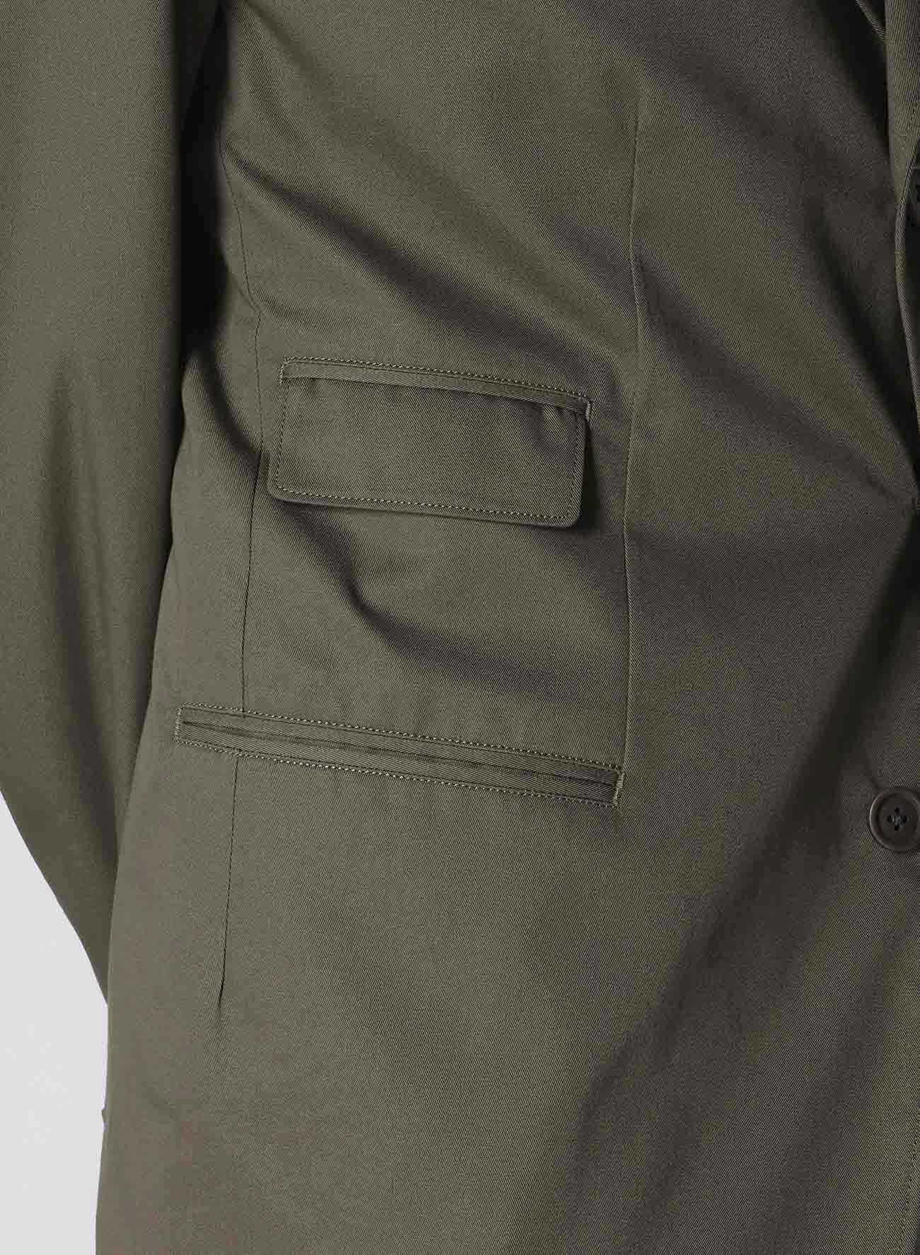 COTTON/POLYESTER TWILL 3-BUTTON JACKET