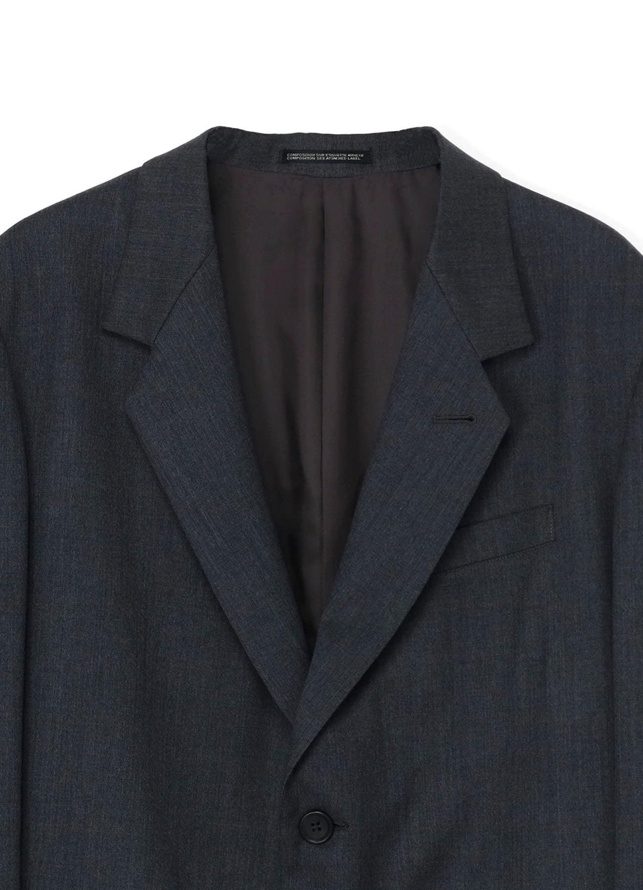 WOOL GABARDINE 2-BUTTON JACKET