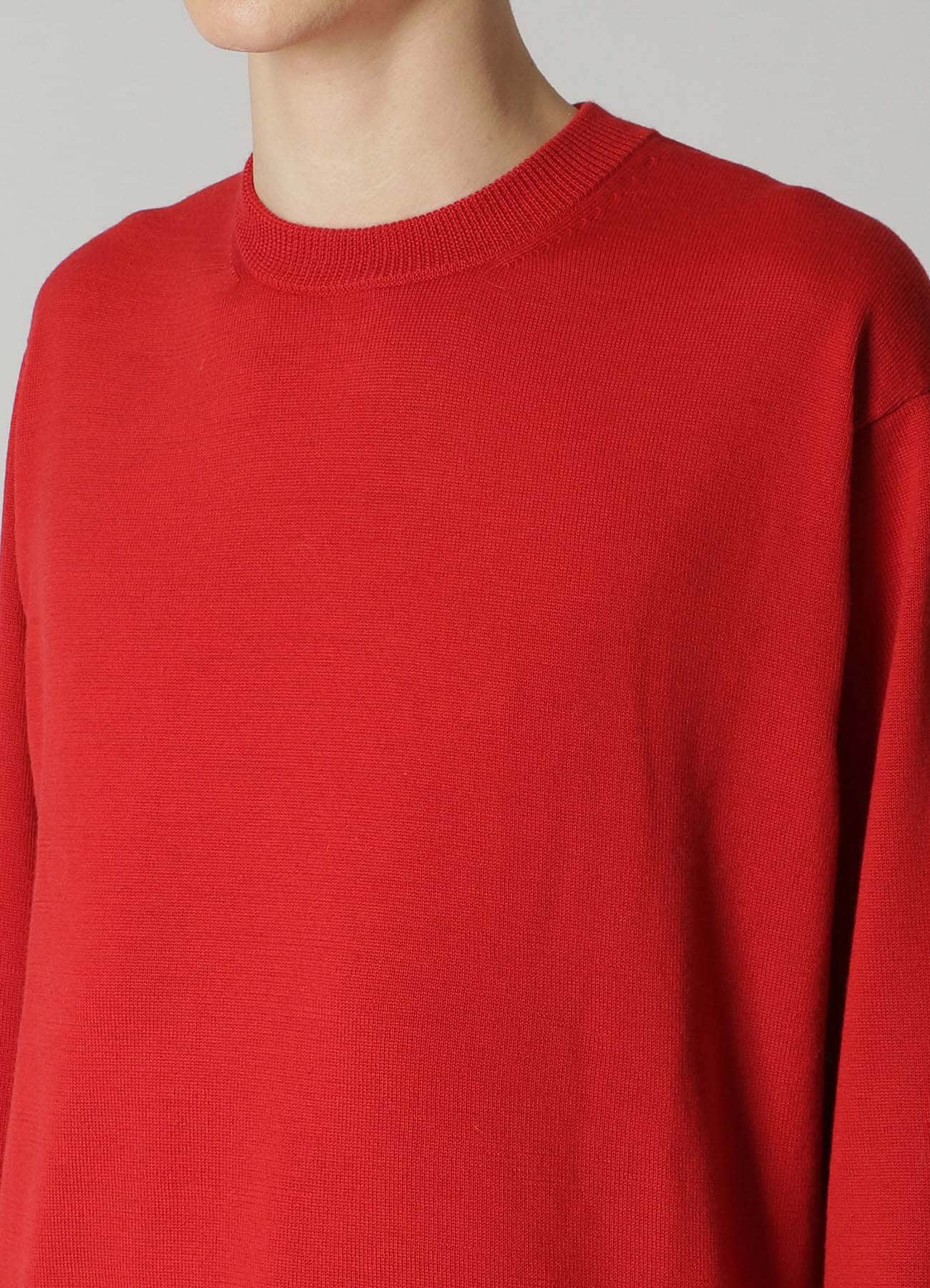 12G JERSEY Y's for men LOGO ROUND NECK KNIT