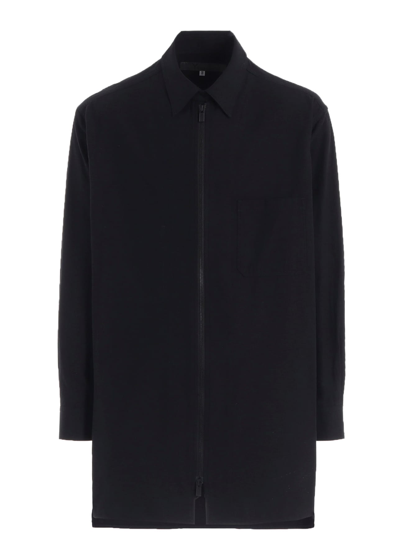 COTTON FLANNEL CHAIN STITCH FRONT ZIP SHIRT