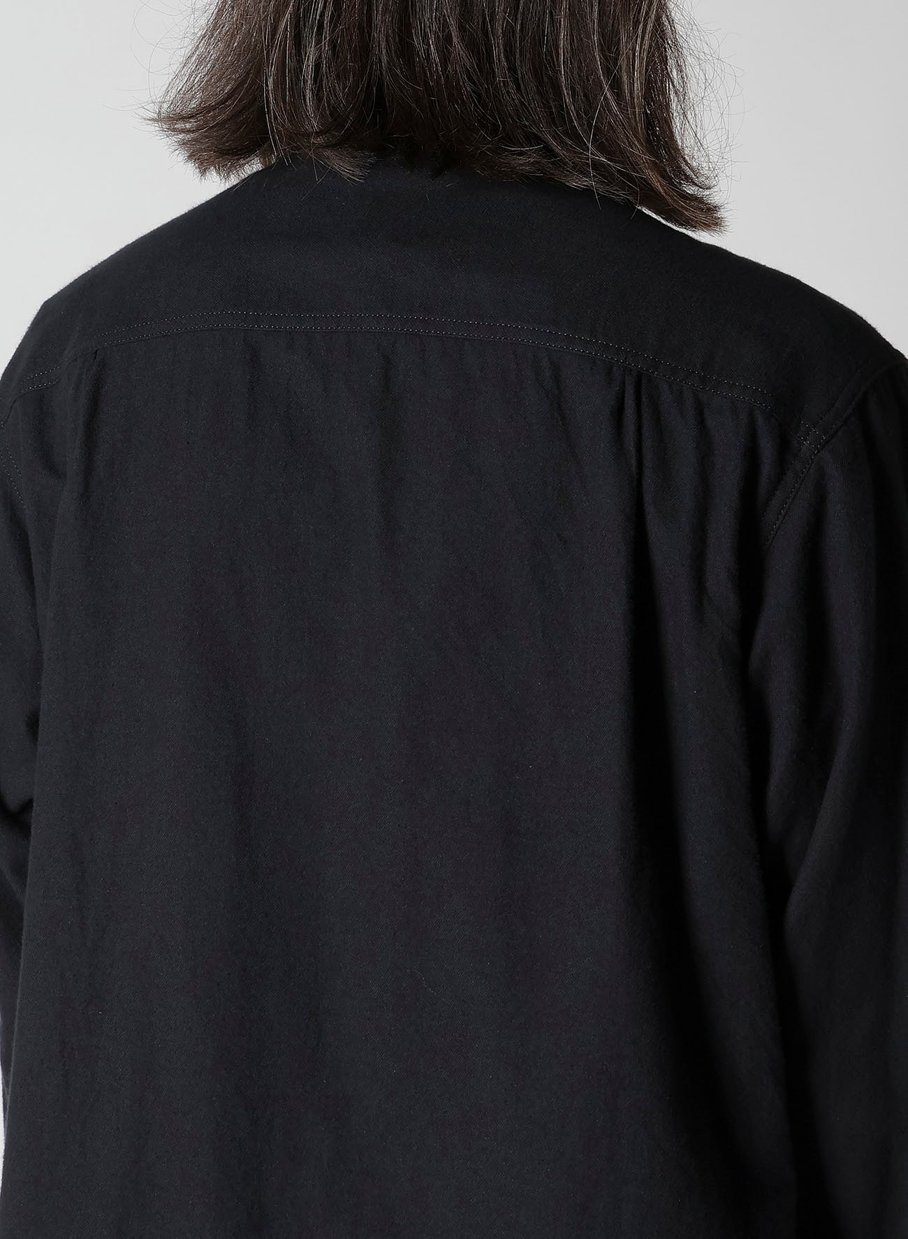 COTTON FLANNEL CHAIN STITCH FRONT ZIP SHIRT