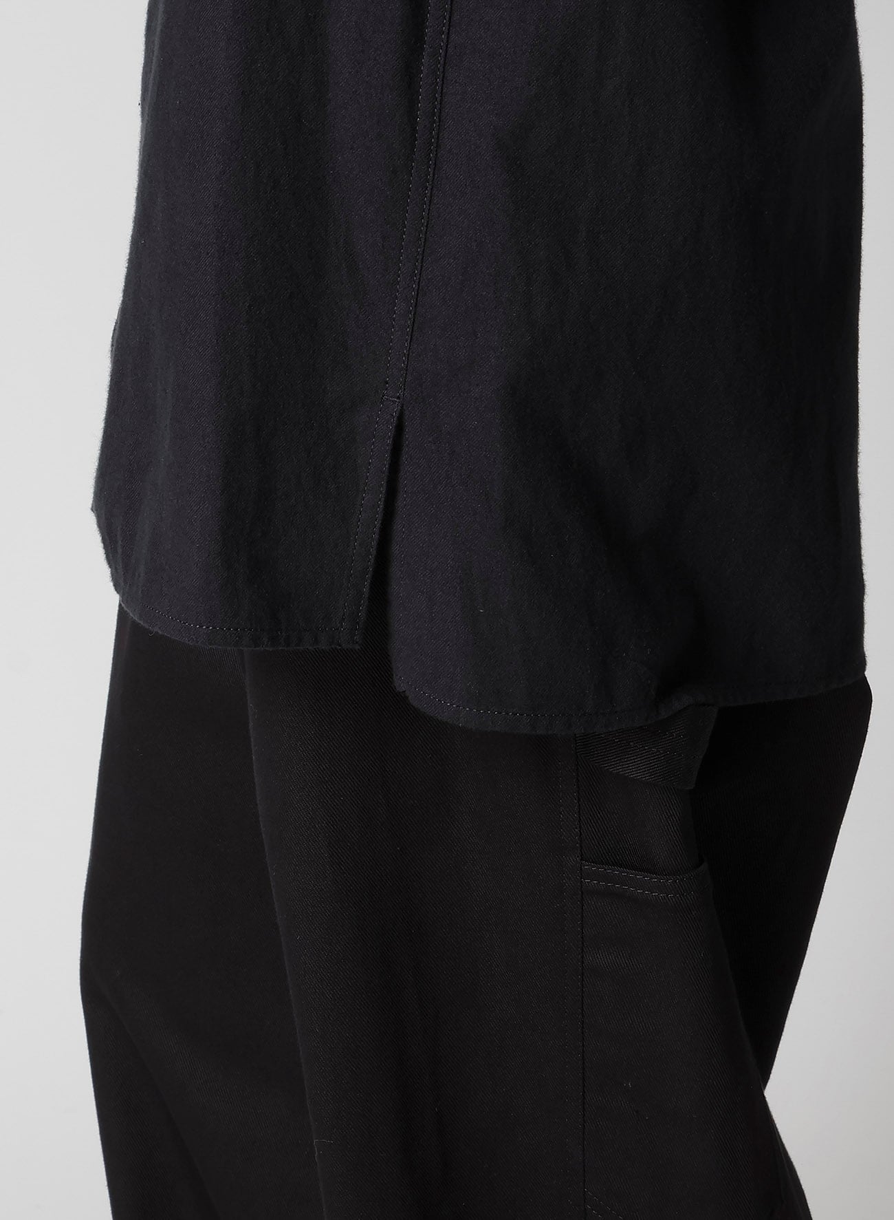 COTTON FLANNEL CHAIN STITCH FRONT ZIP SHIRT