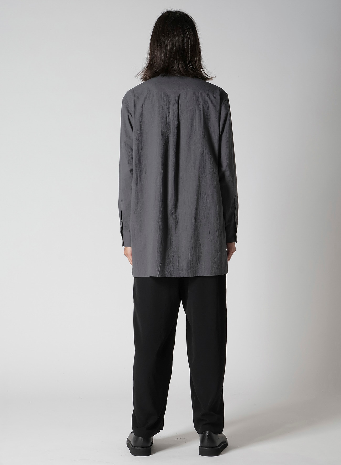 60 WRINKLE LAWN SCARF ATTACHED SHIRT