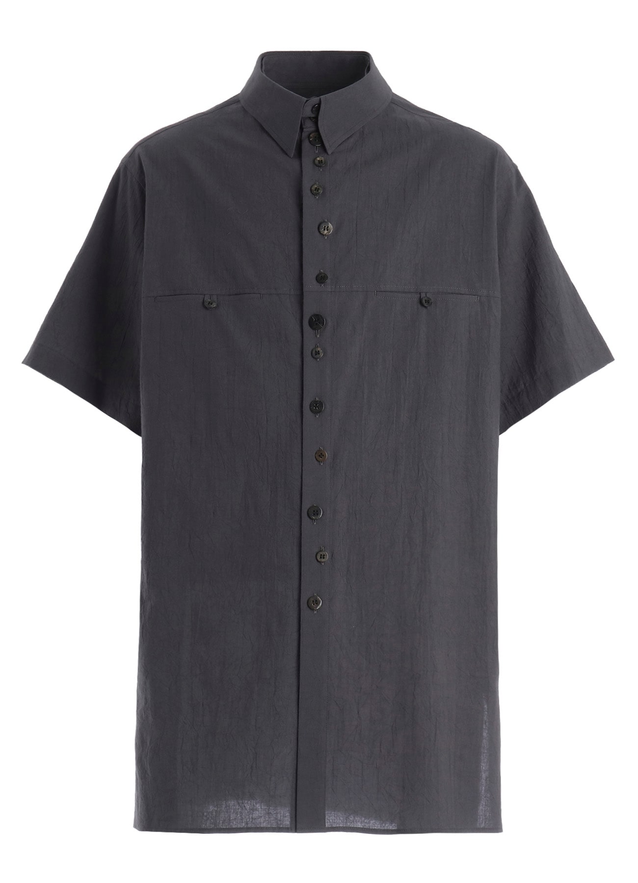 60 WRINKLE LAWN SHORT SLEEVE SHIRT WITH RANDOM BUTTONS