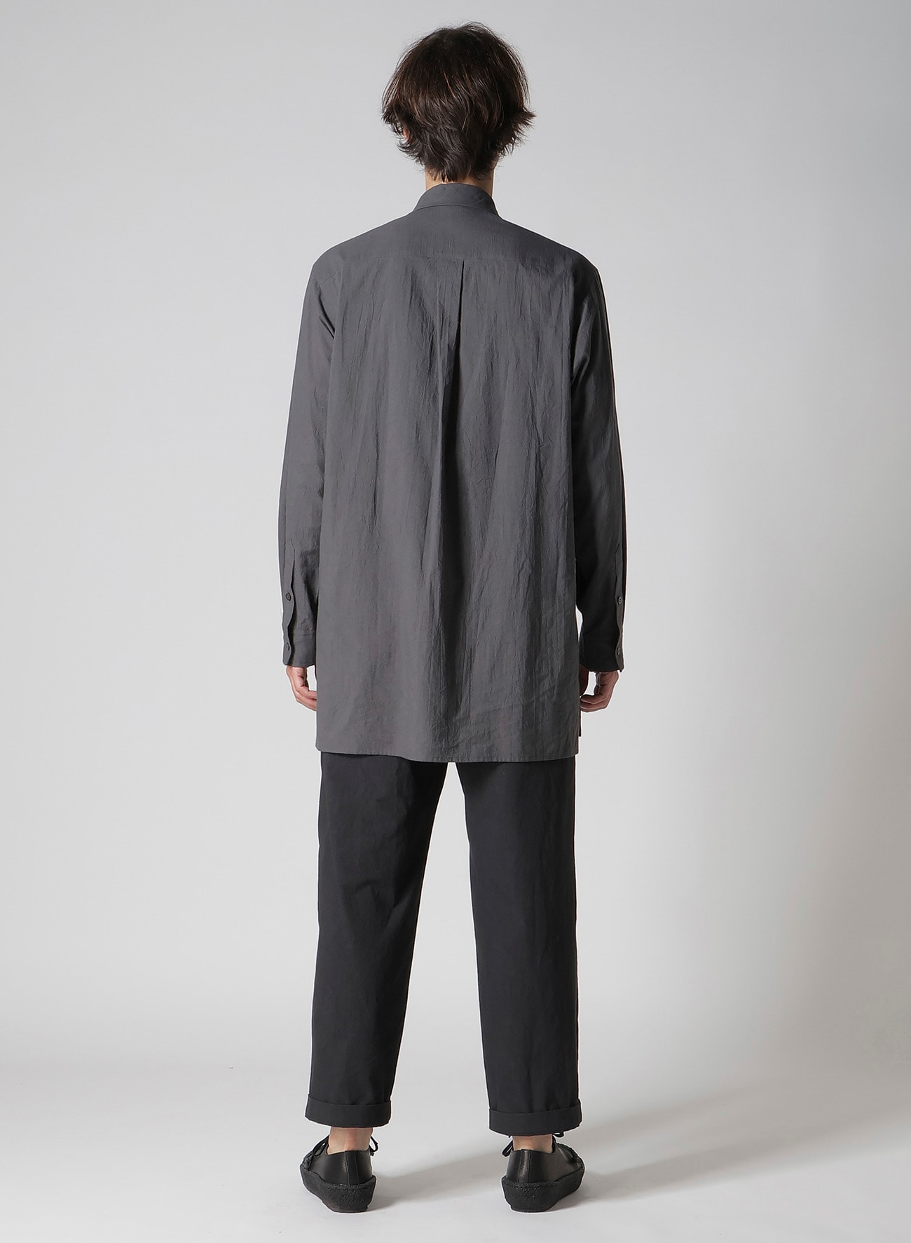 60 WRINKLE LAWN SINGLE ROLL COLLAR SHIRT