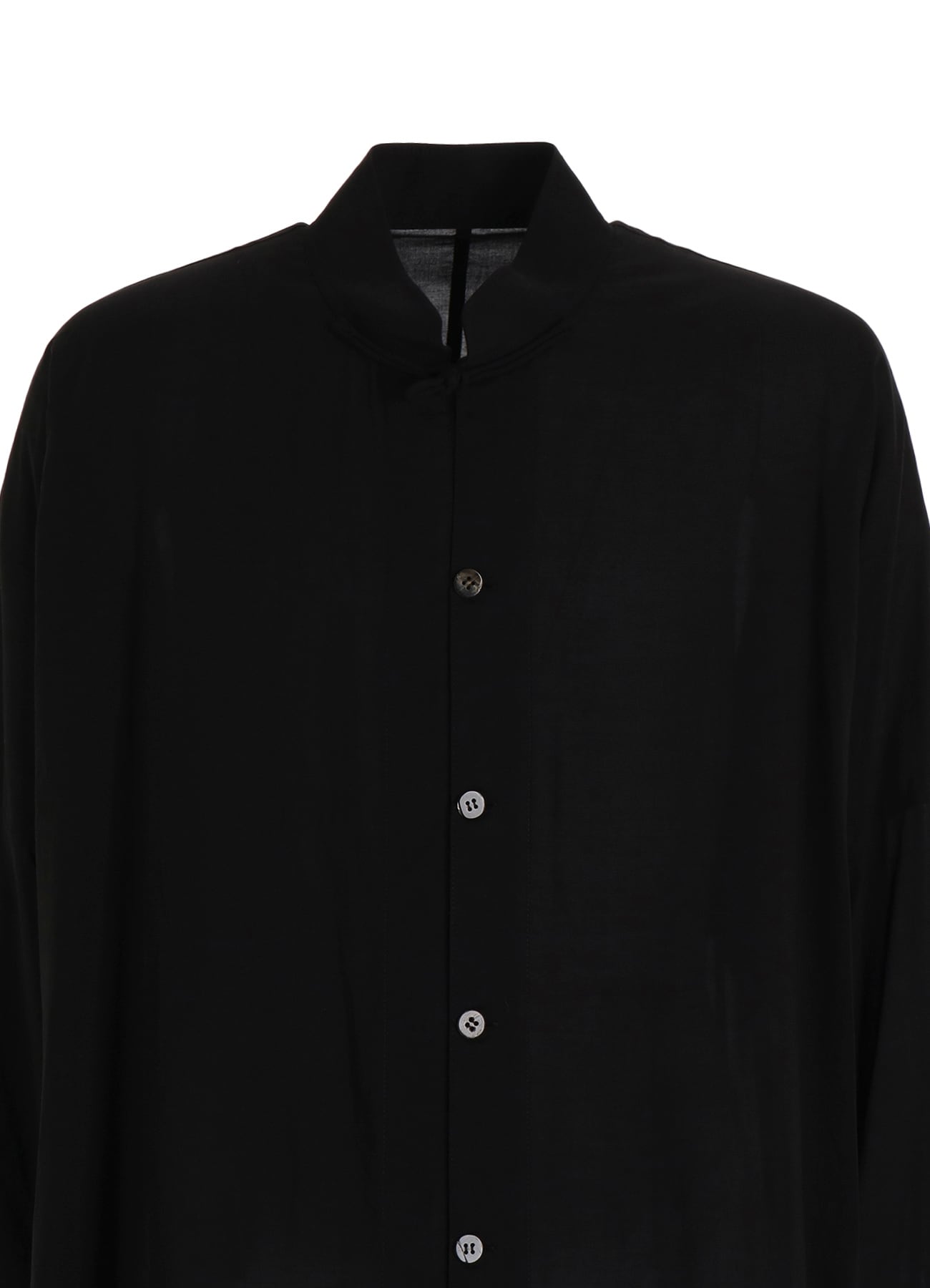 【PIECE UNIQUE】CELLULOSE LAWN FROG BUTTON STAND-COLLAR SHIRT