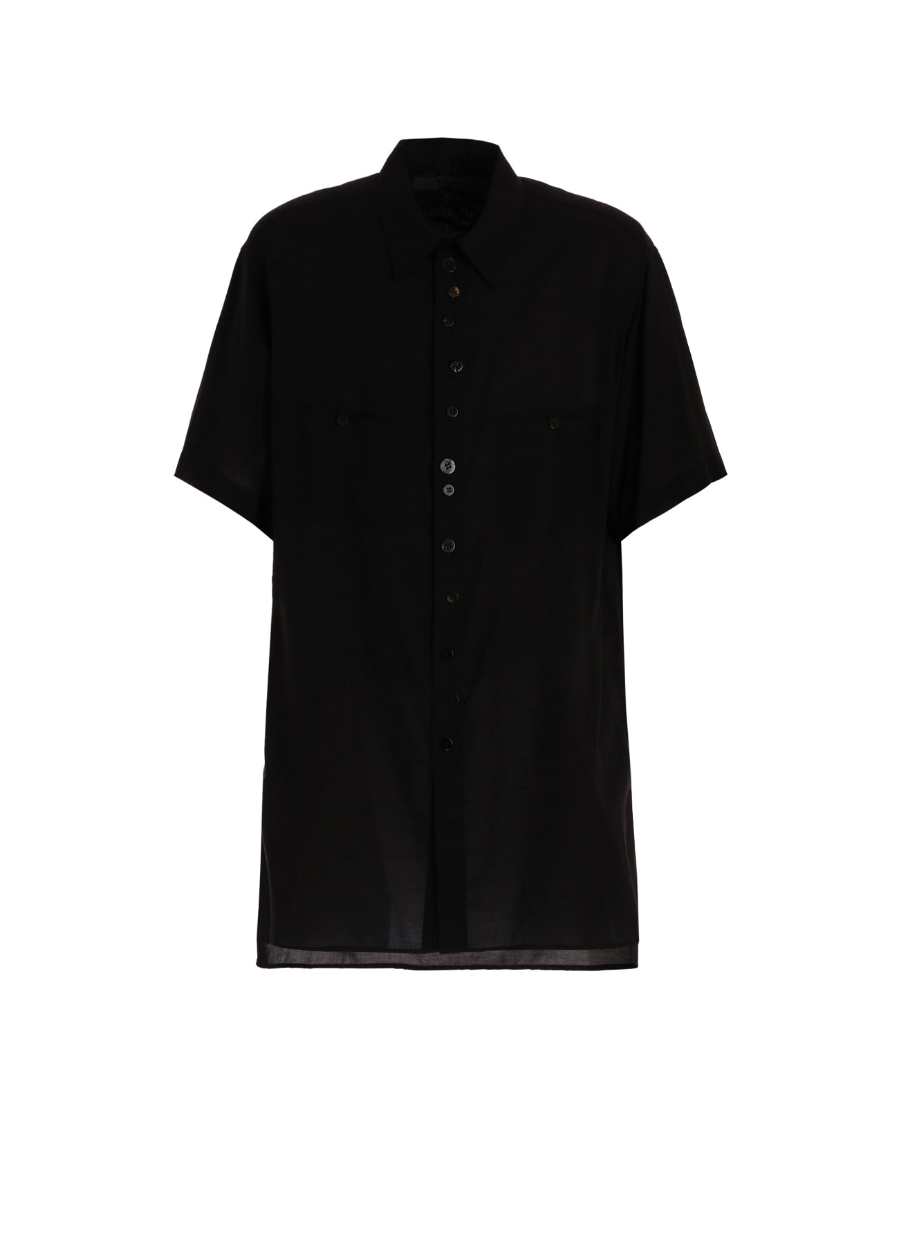 【PIECE UNIQUE】CELLULOSE LAWN SHORT-SLEEVE SHIRT WITH RANDOM BUTTONS