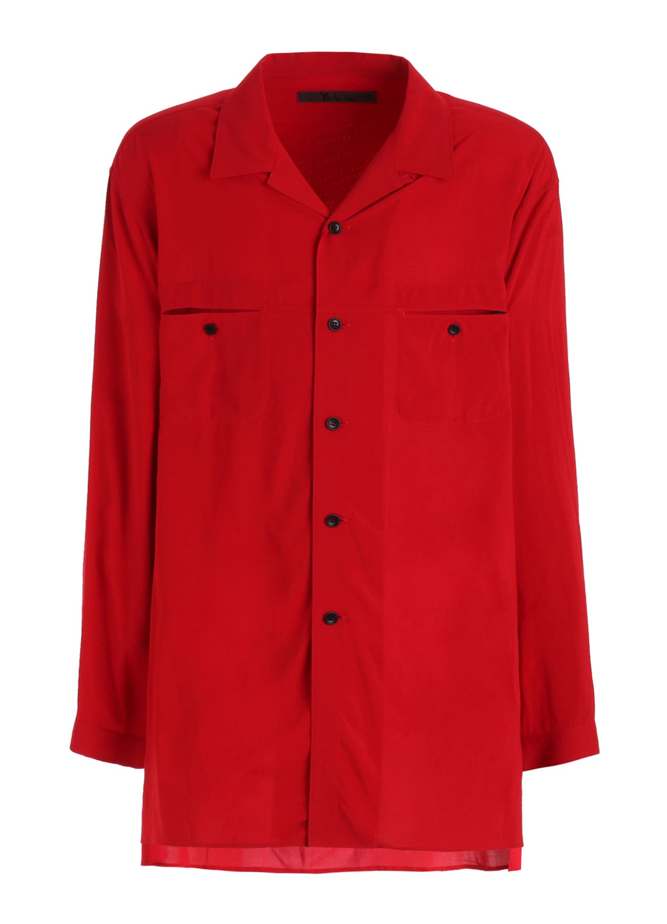 【PIECE UNIQUE】RAYON LAWN OPEN-COLLAR SHIRT WITH HORIZON PANEL