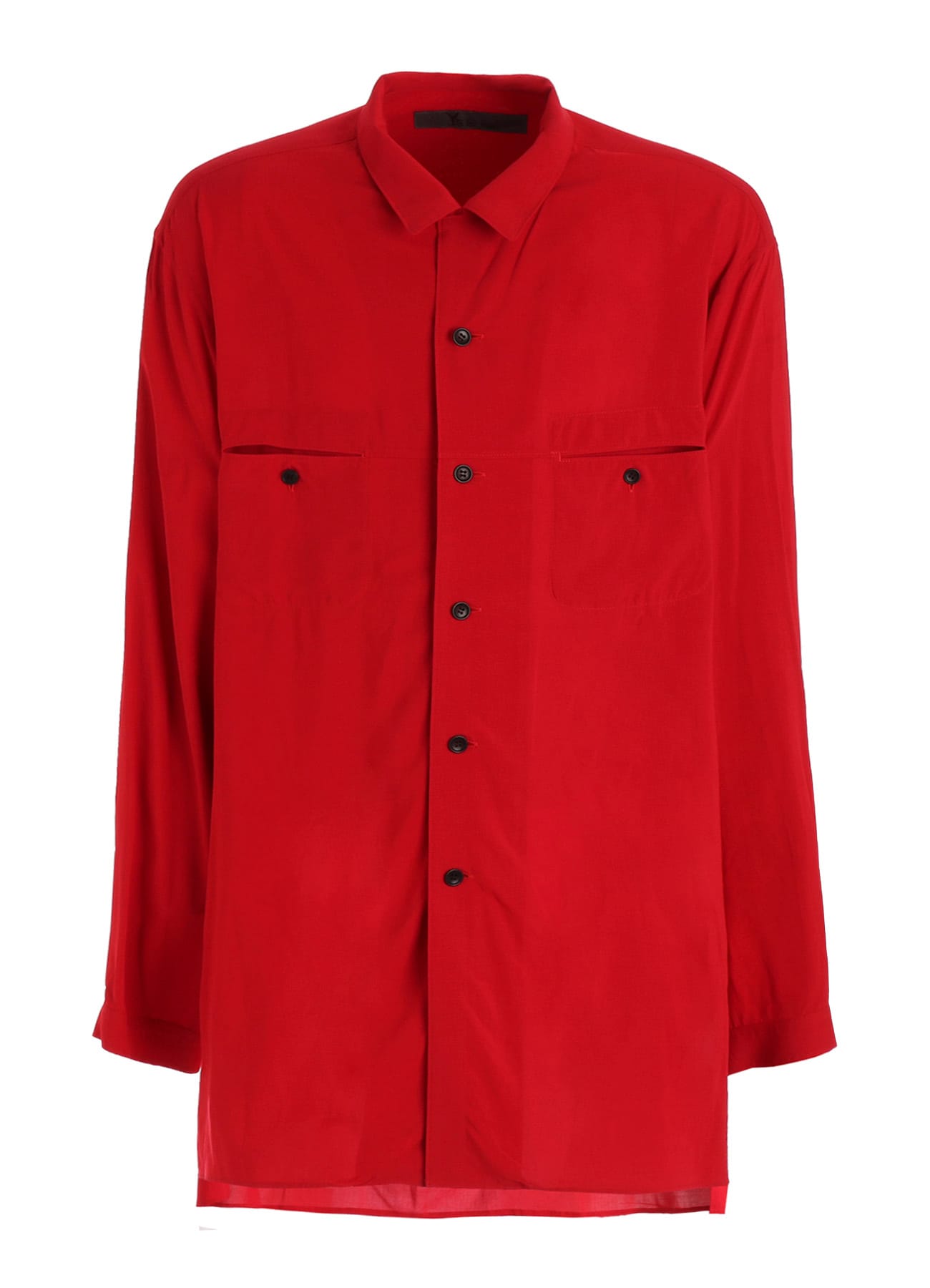 【PIECE UNIQUE】RAYON LAWN OPEN-COLLAR SHIRT WITH HORIZON PANEL