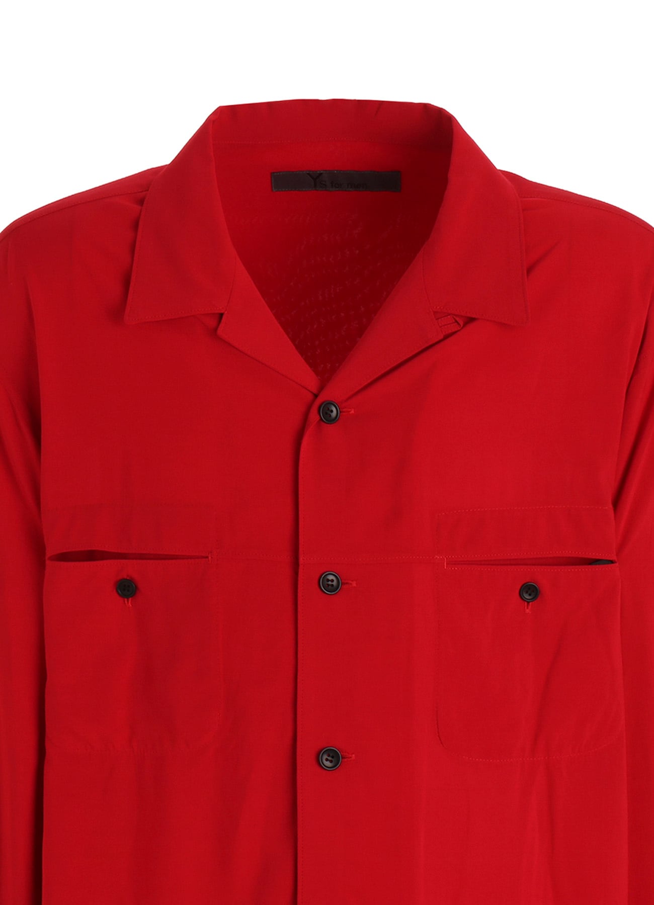 【PIECE UNIQUE】RAYON LAWN OPEN-COLLAR SHIRT WITH HORIZON PANEL