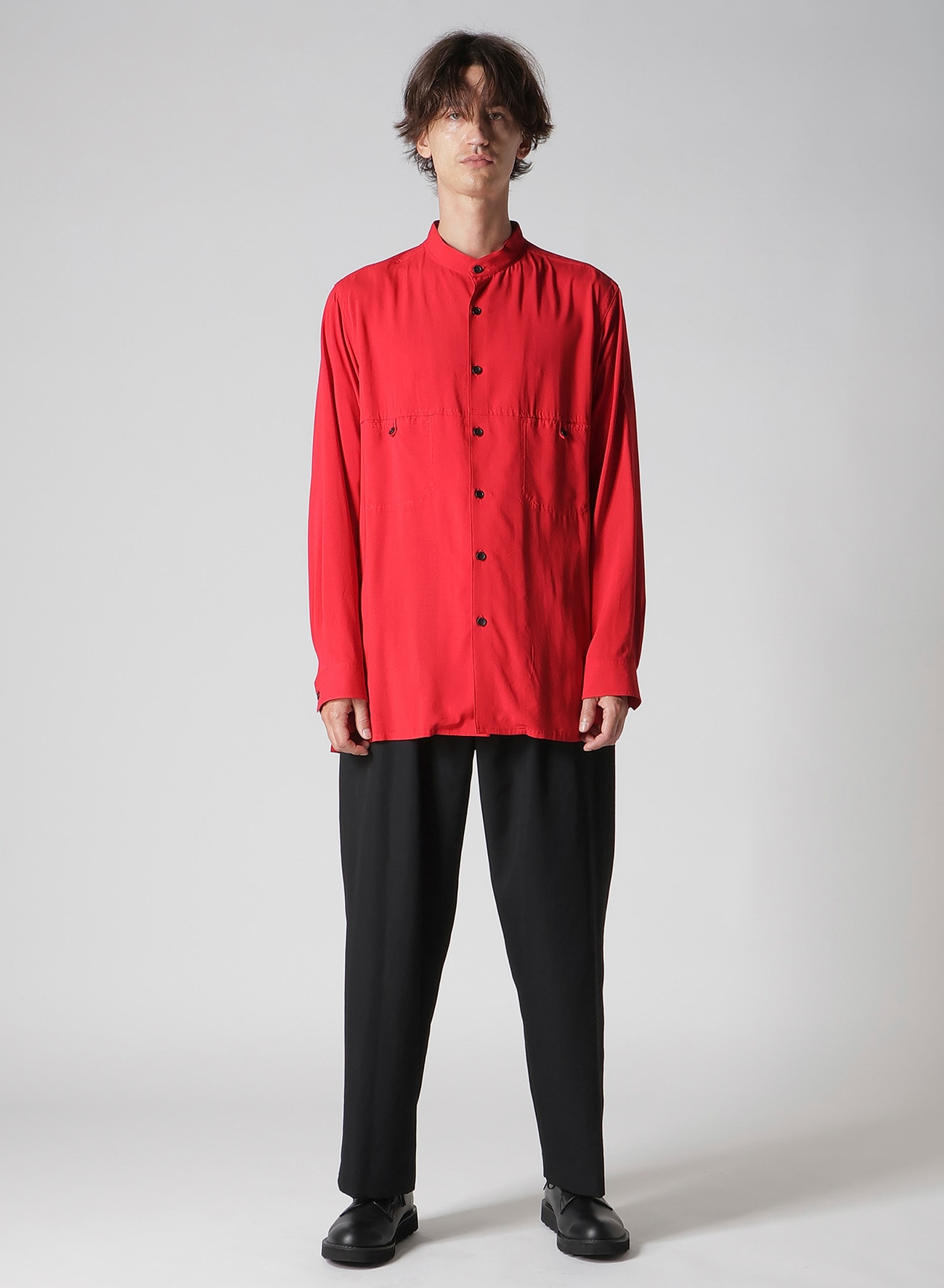 KHADI PANEL STAND COLLAR SHIRT