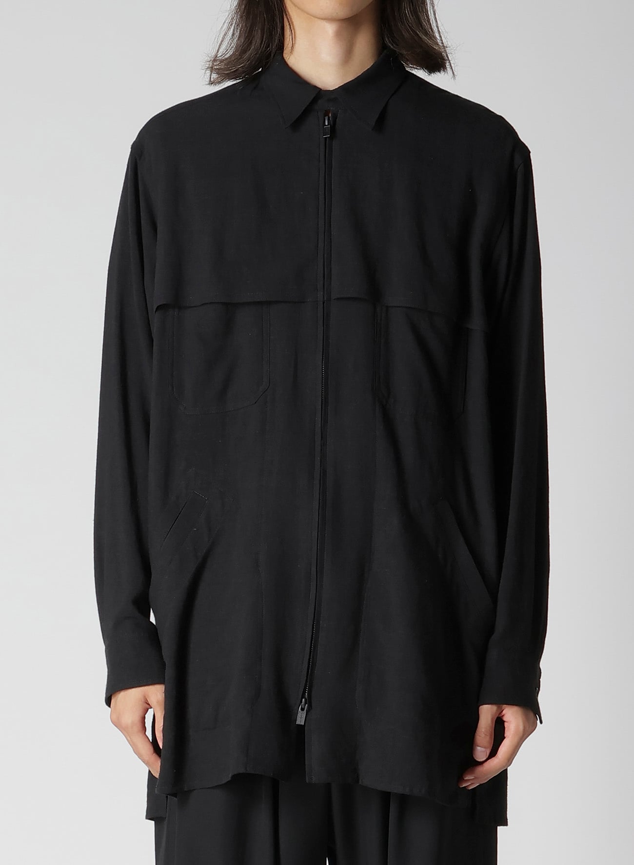 RY/LI CLOTH FRONT ZIP SHIRT