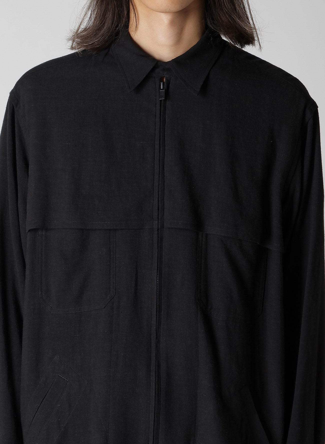 RY/LI CLOTH FRONT ZIP SHIRT