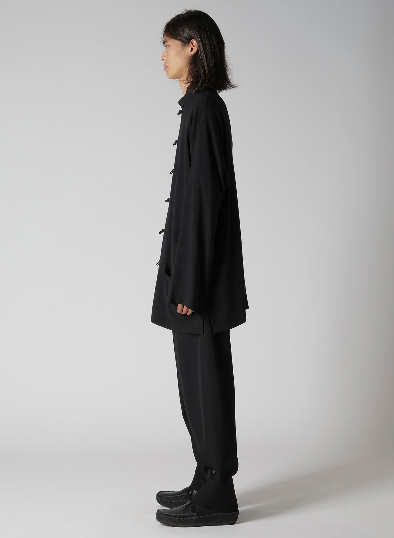 RY/LI CLOTH CHINA BUTTON STAND COLLAR SHIRT